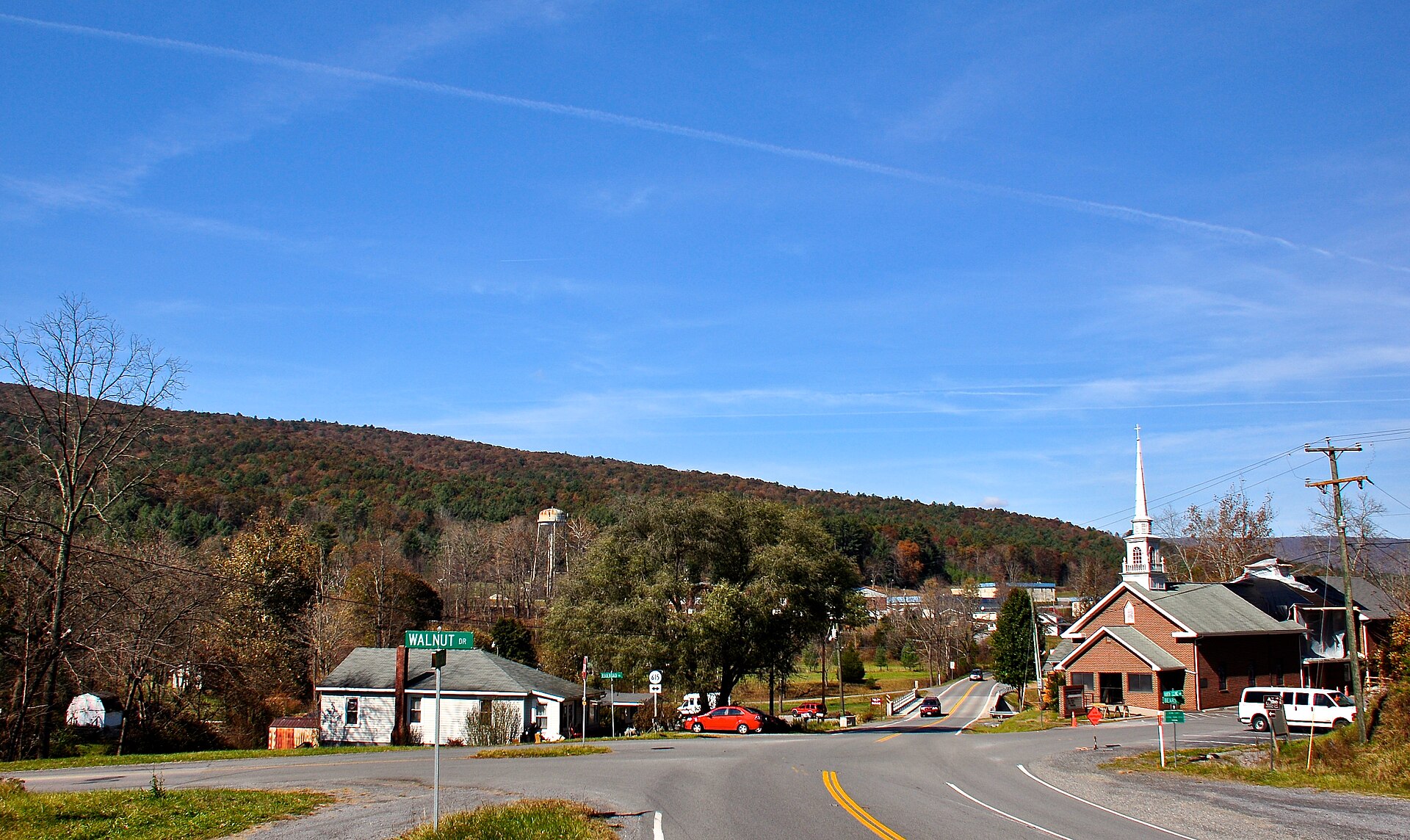 Entering Bastian, Virginia heading northbound on US Highway 52.
