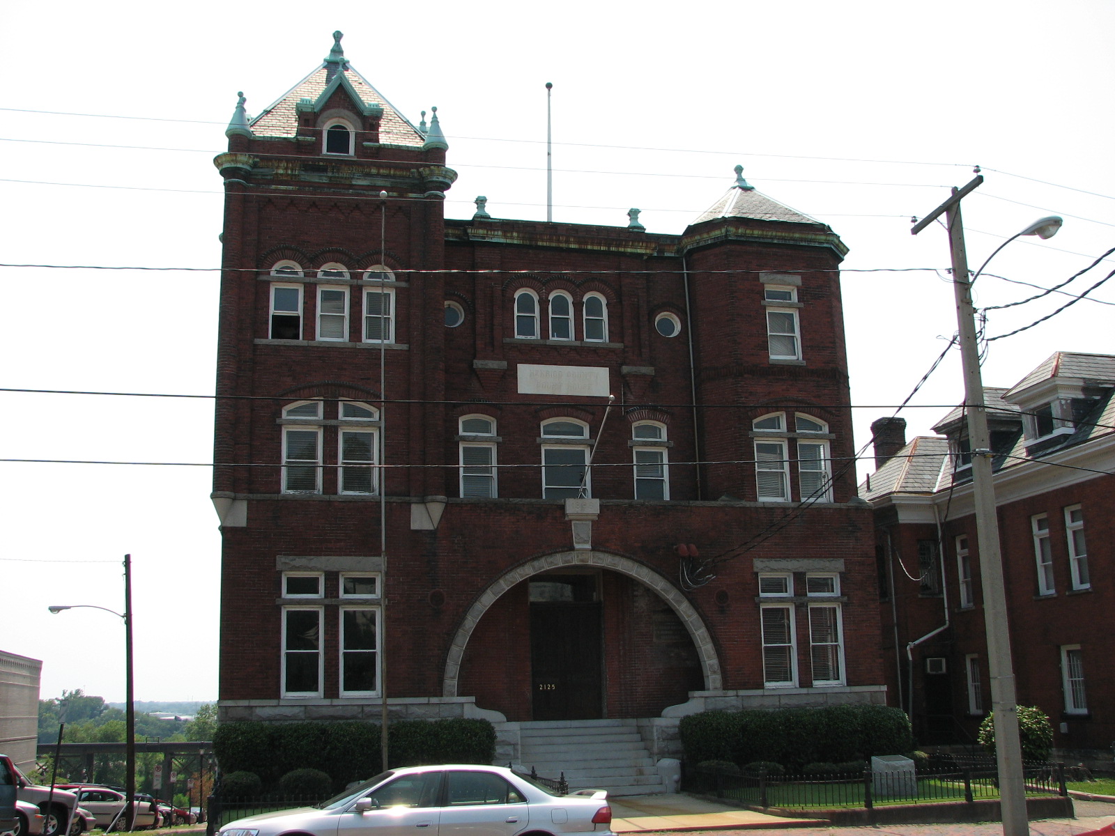 Old Henrico County, Virginia, Courthouse, 1898. Located at 2125 East Main St., Richmond, Virginia, on the corner of East Main and South 22nd streets.