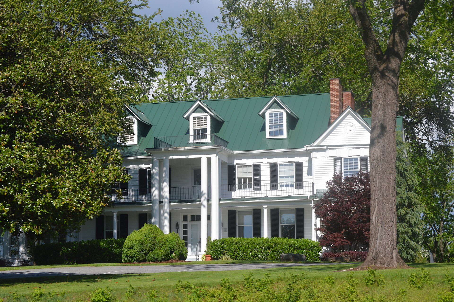 Front of the main house at the Beaver Creek Plantation, located on State Route 108 north of Martinsville in Henry County, Virginia, United States.
