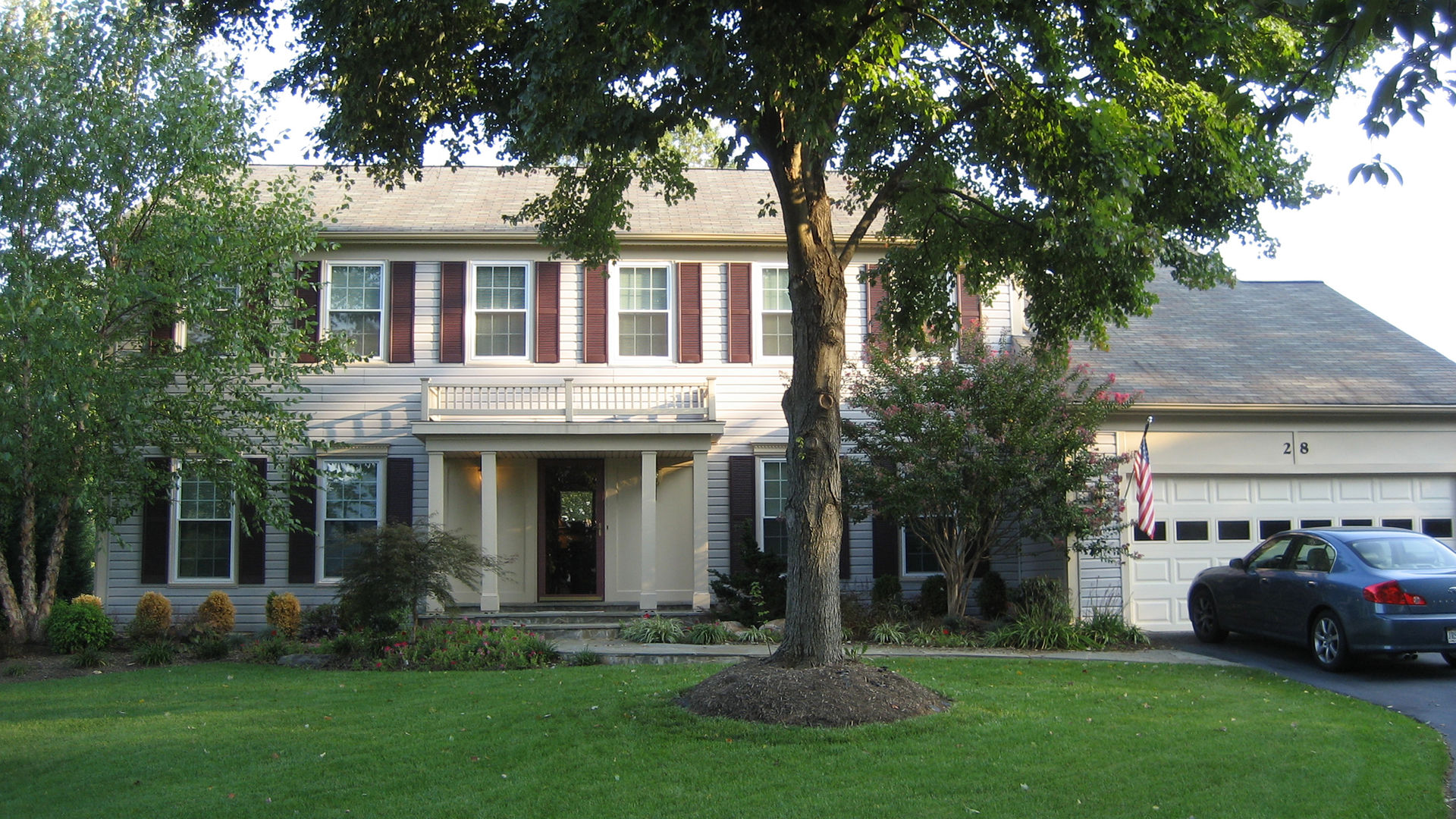 A typical colonial-style single family home in the Countryside subdivision in Sterling, Virginia.