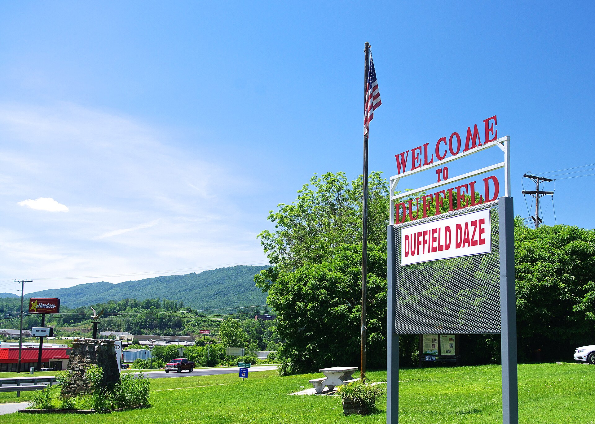 Welcome sign in Duffield, Virginia, United States.