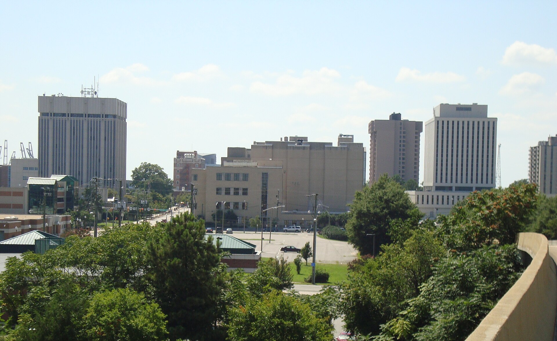 This is a picture as taken by me from the 26th Street Overpass of I-664 of downtown Newport News on August 30, 2013. — Newport News city, Virginia
