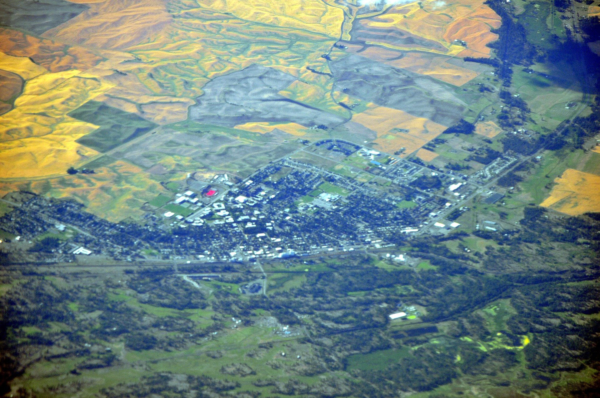 Aerial view of Cheney, Washington.