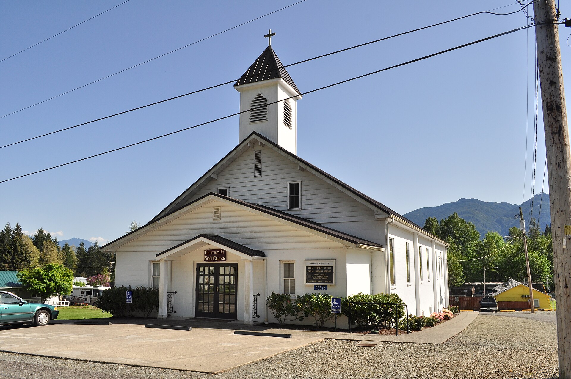 Community Bible Church (non-denominational Protestant), Concrete, Washington, U.S.