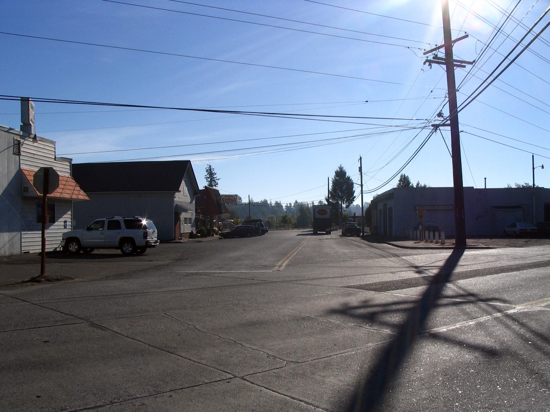 Custer's Main street, looking East from old US 99. — Washington