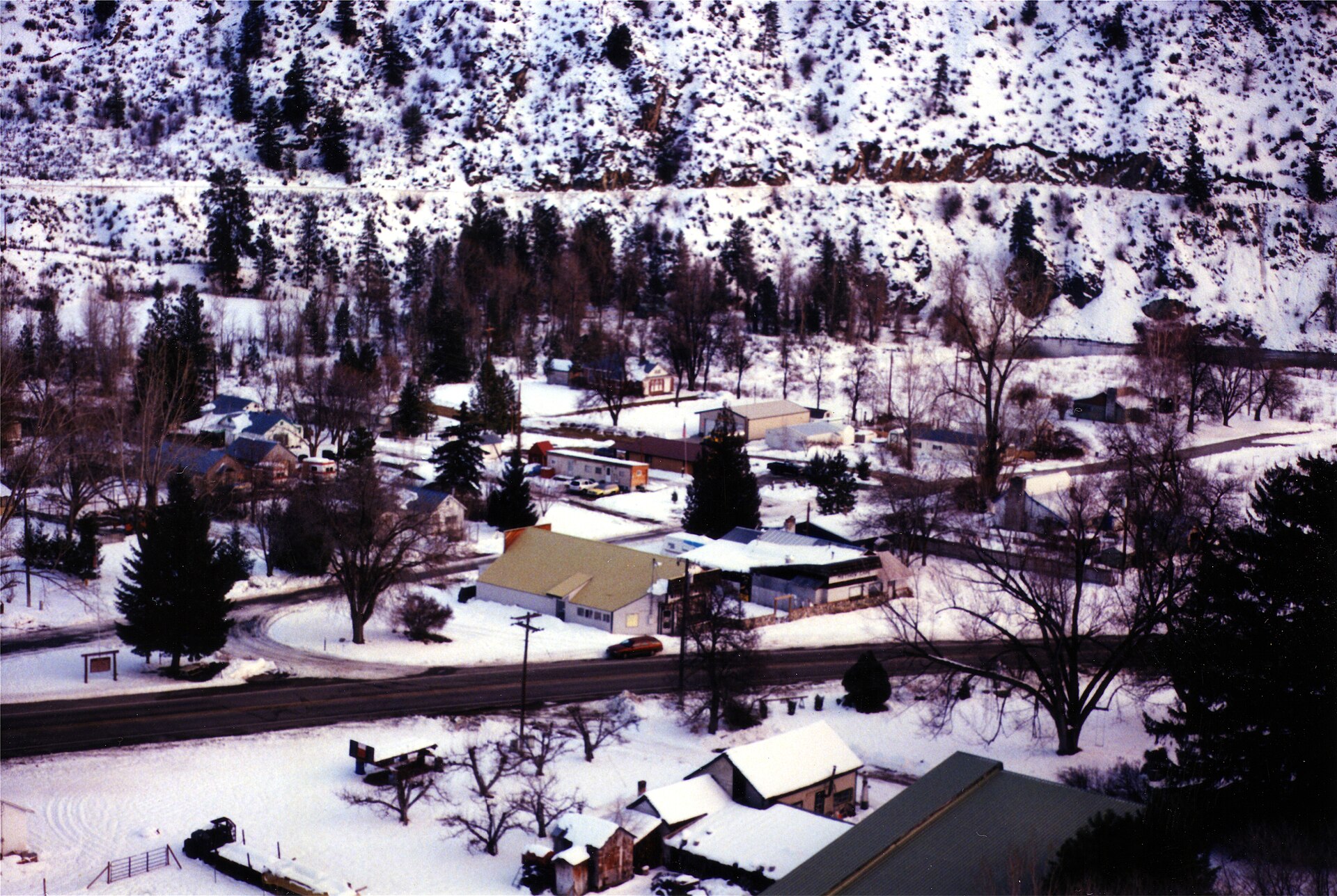 The Town of Methow in winter — Washington