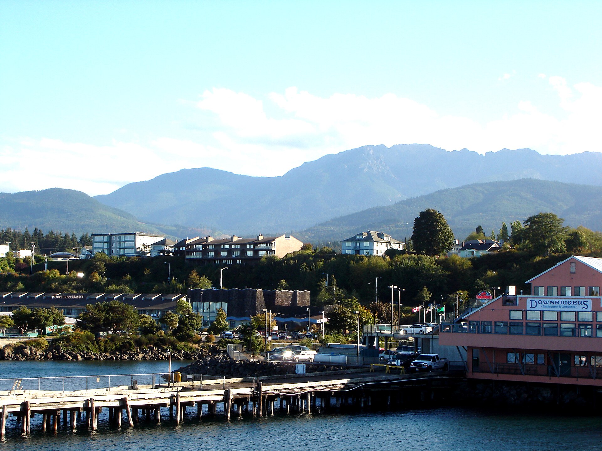 port angeles, washington, usa. as seen from the ferry