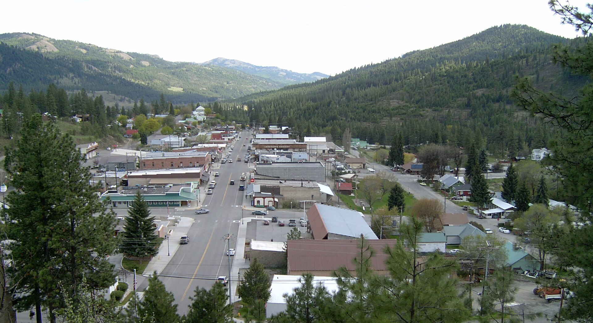 Looking South from Klondike Mountain down Clark Ave. — Republic, Washington