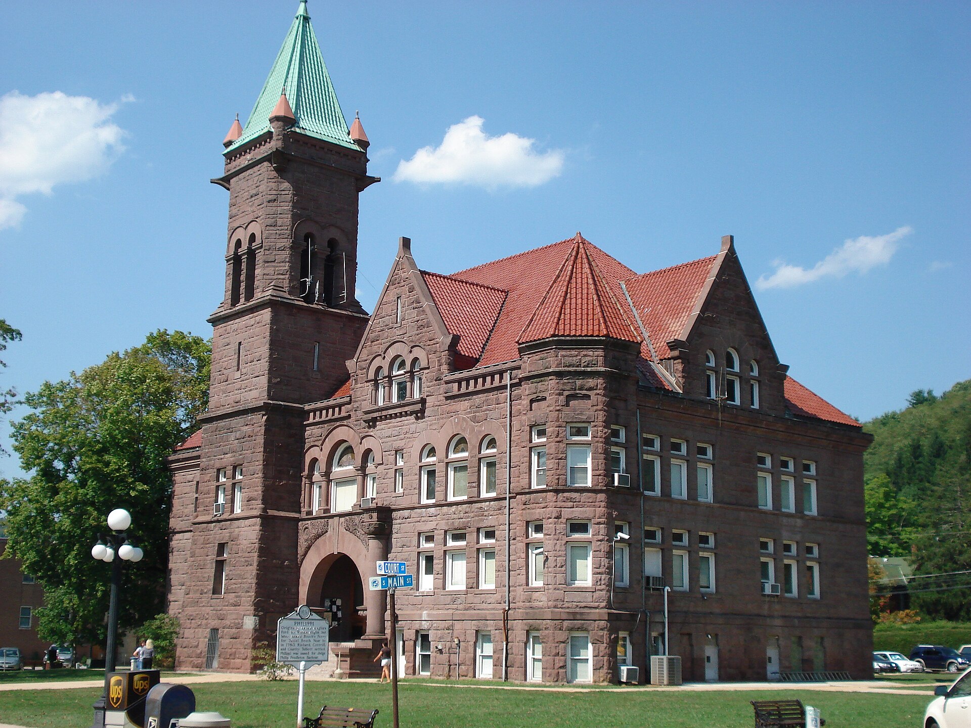 The Barbour County Courthouse (1903-05) in Philippi, West Virginia, USA