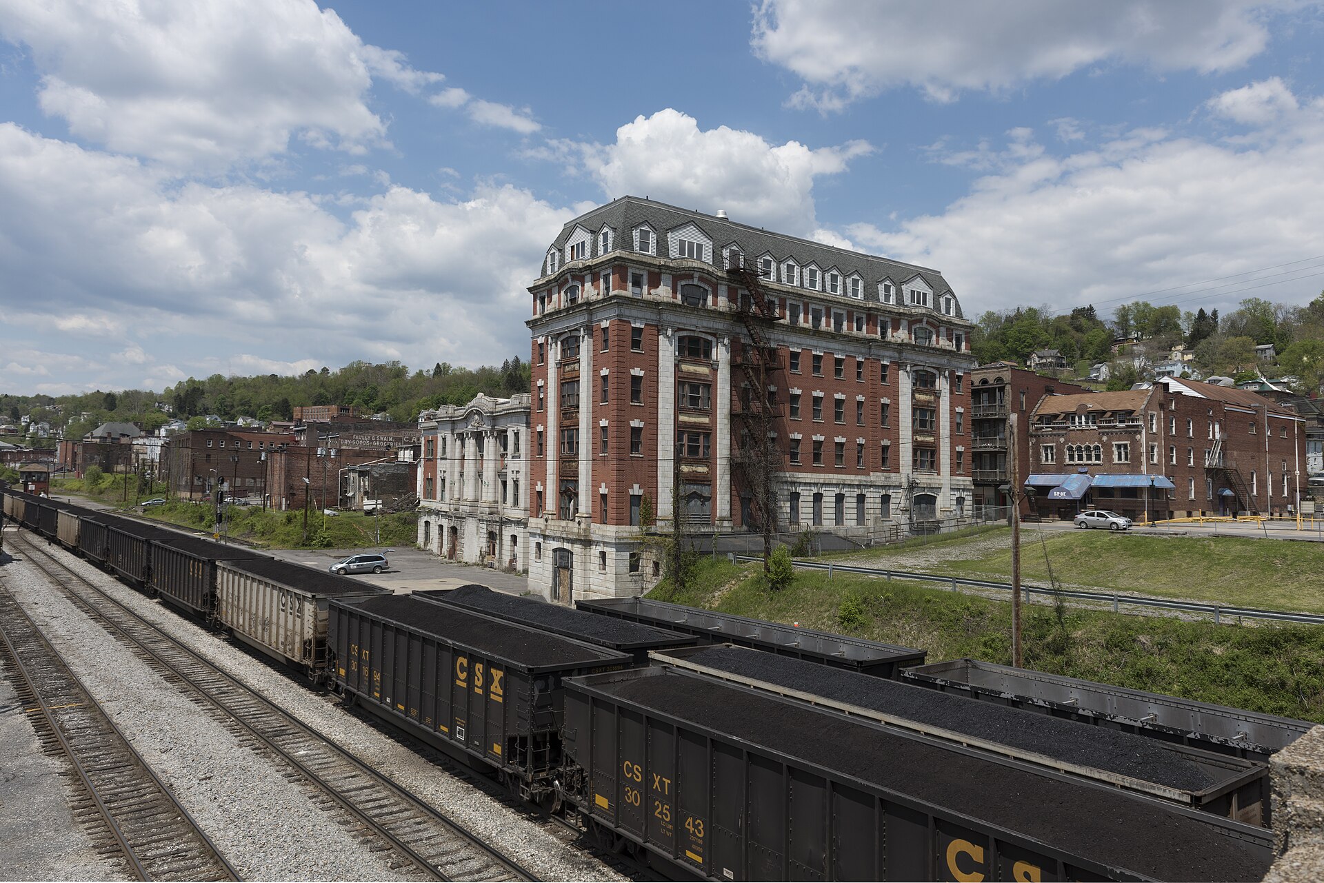 Title: Overlooking what what were once bustling rail lines of the Baltimore & Ohio Railroad in Grafton, West Virginia, which was an early B&O hub Physical description: 1 photograph : digital, tiff file, color.