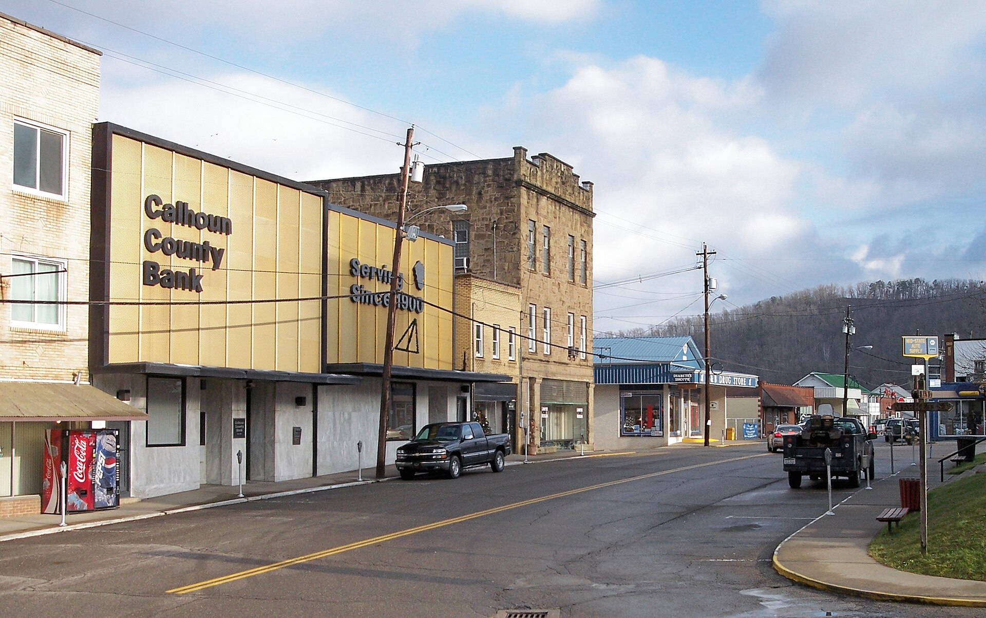 Main Street in w:Grantsville, West Virginia