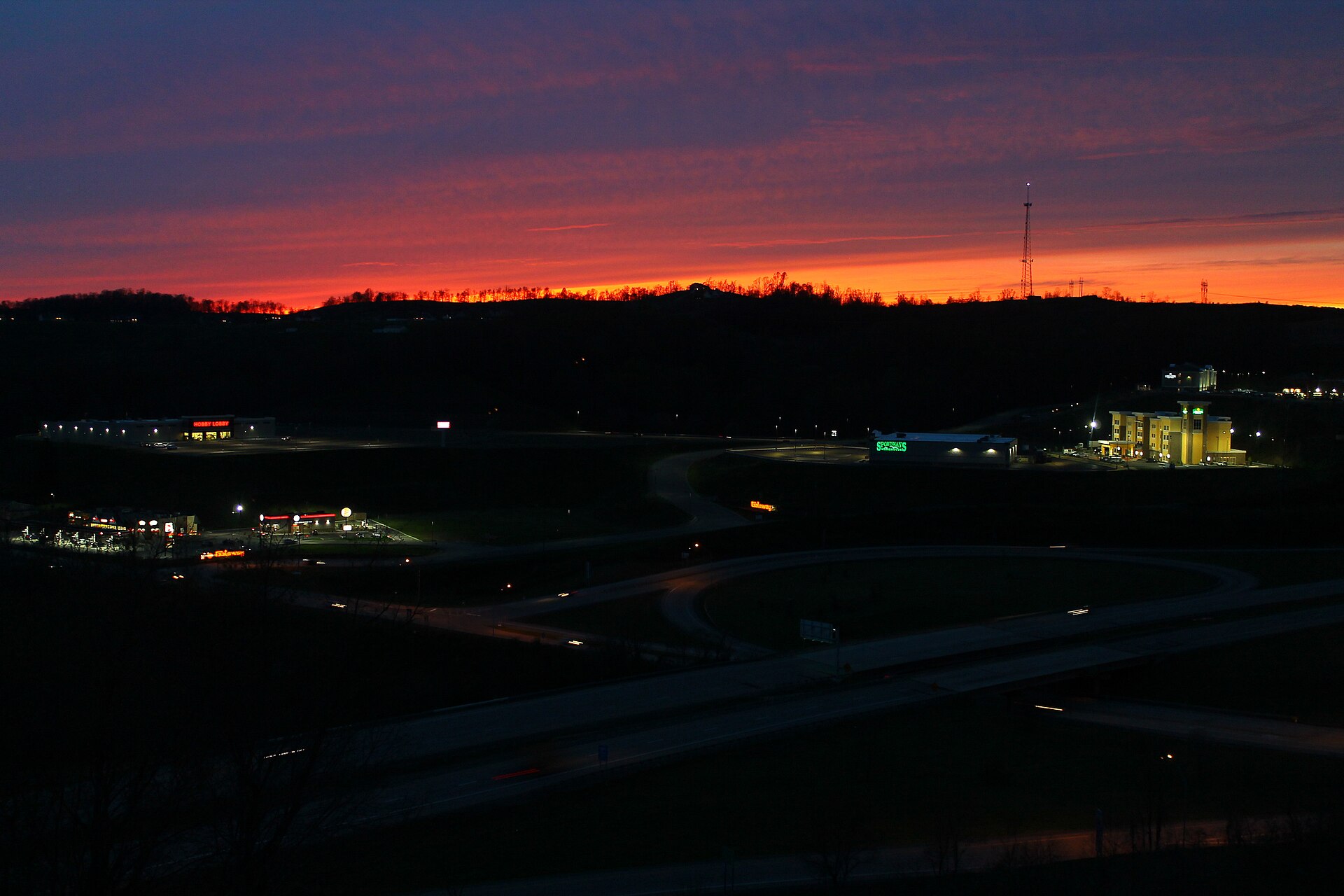 Sunset on Granville, West Virginia