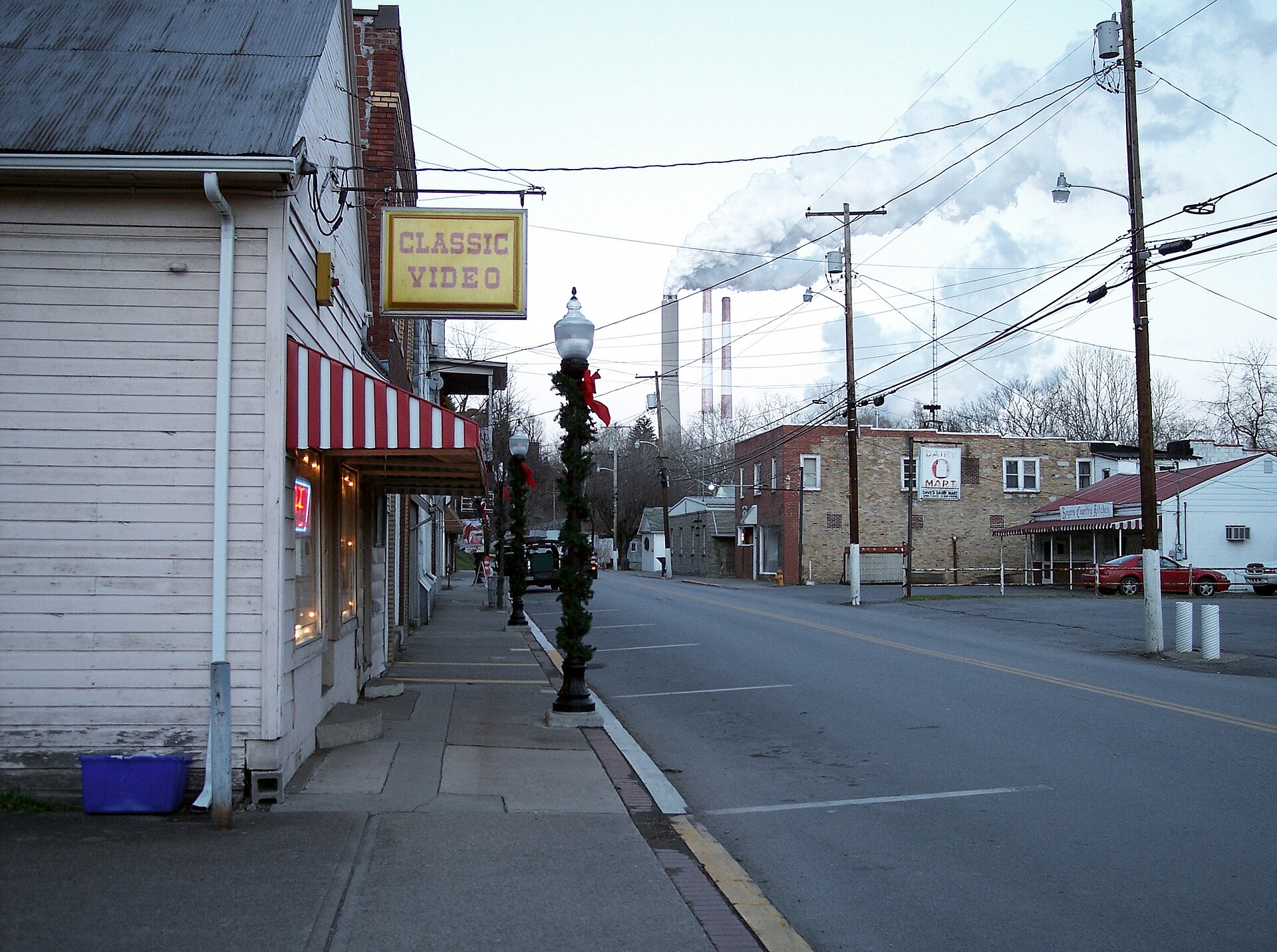Main Street (w:West Virginia Route 20) in w:Lumberport, West Virginia