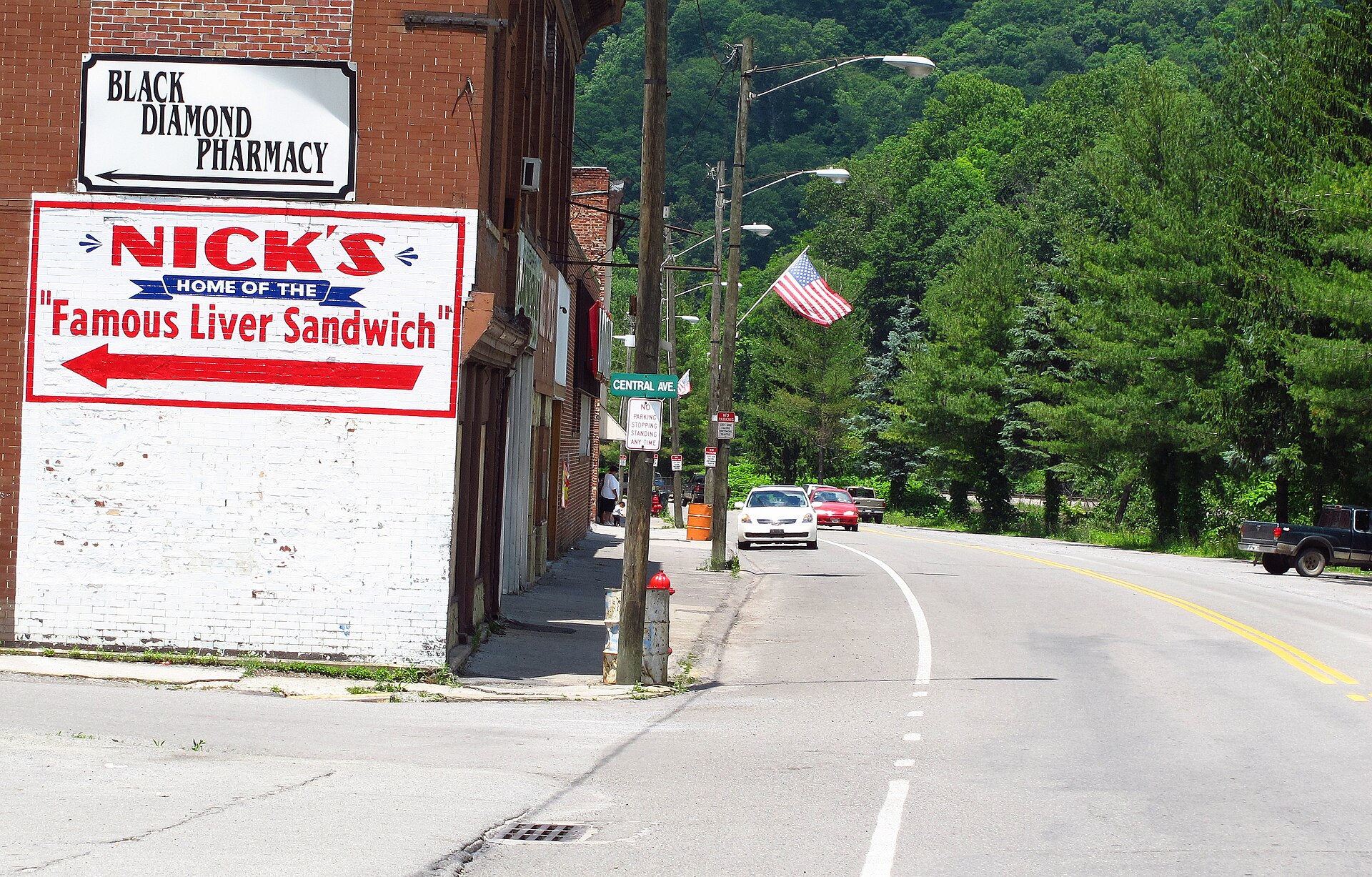 Looking north on Coal Heritage Road in Northfork, West Virginia.