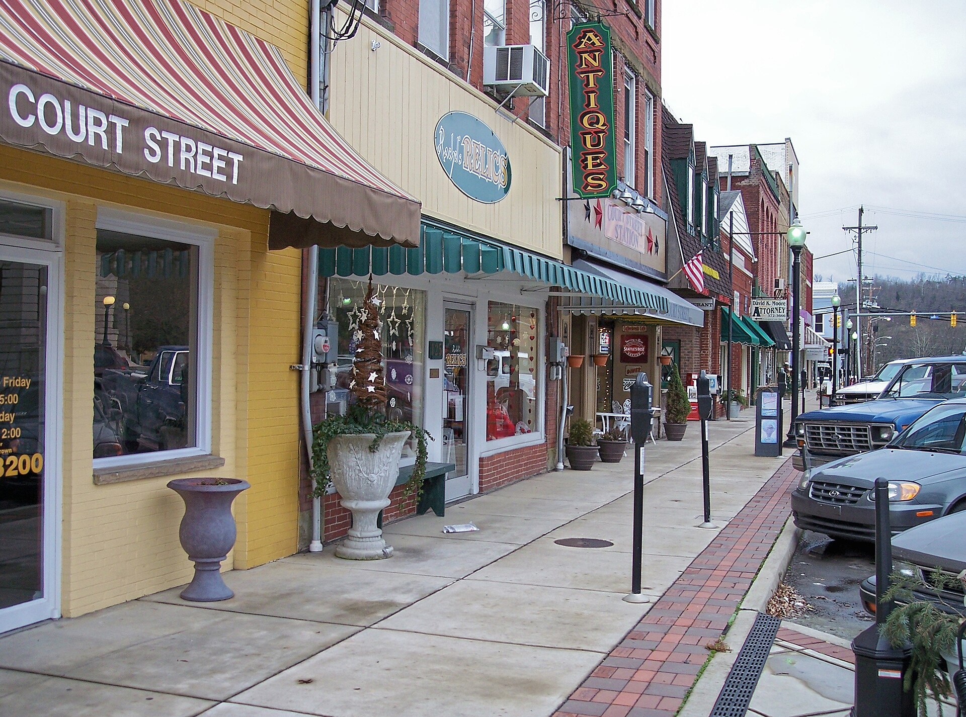 North Court Street in downtown Ripley, West Virginia; part of the Ripley Historic District.