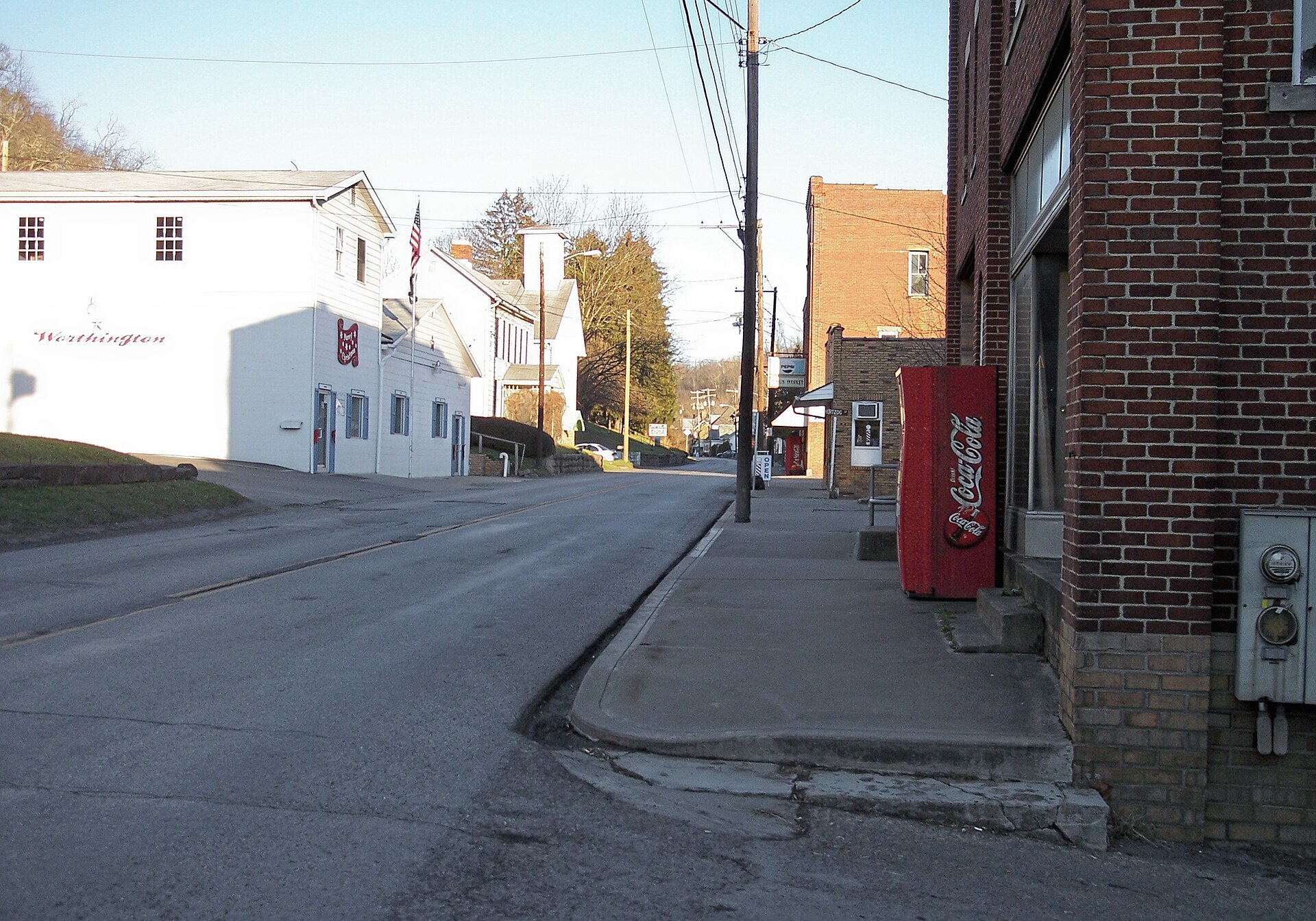 Main Street (w:U.S. Route 19) in w:Worthington, West Virginia