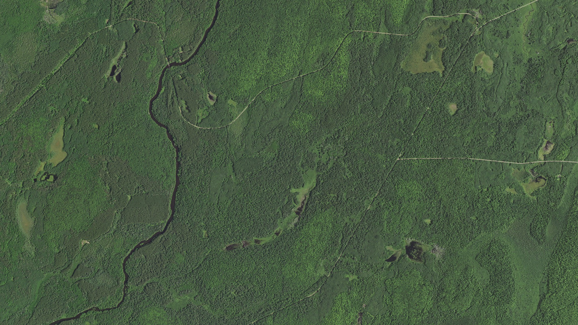 Aerial view of land around Chippewa, Wisconsin