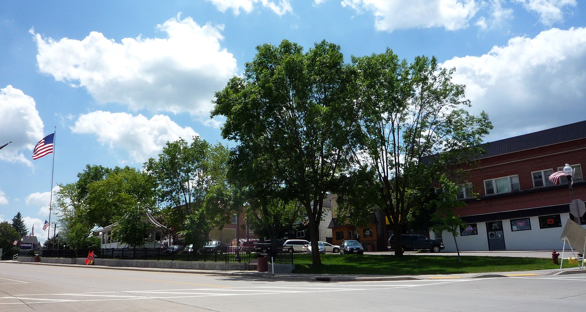 Downtown Athens, Wisconsin, USA.