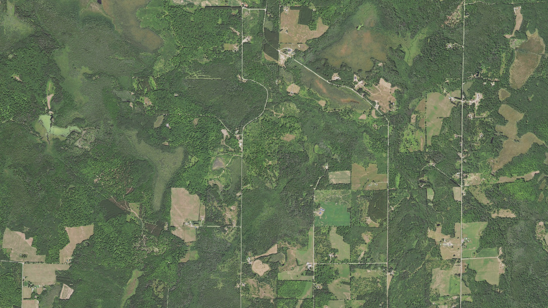 Aerial view of land around Armstrong Creek, Wisconsin