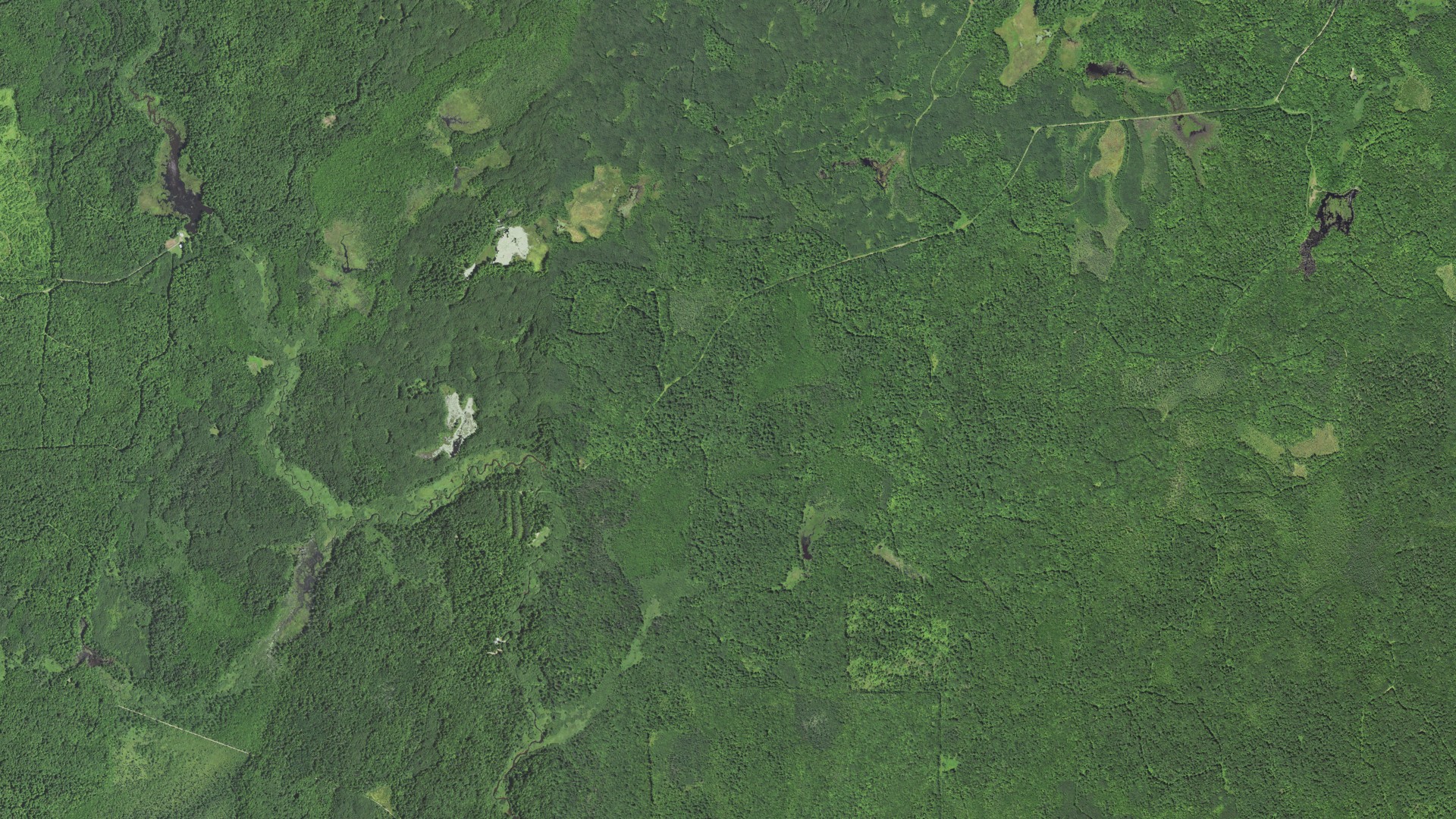 Natural-color aerial photograph of land around Corning, Wisconsin