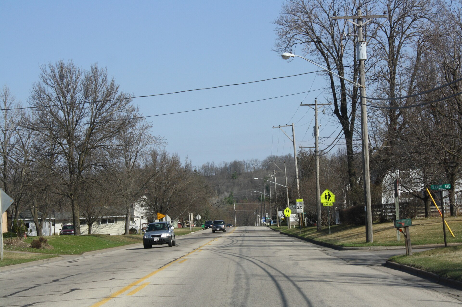 Looking west in w:Blair, Wisconsin along w:Wisconsin Highway 95. This file was uploaded with Commonist.