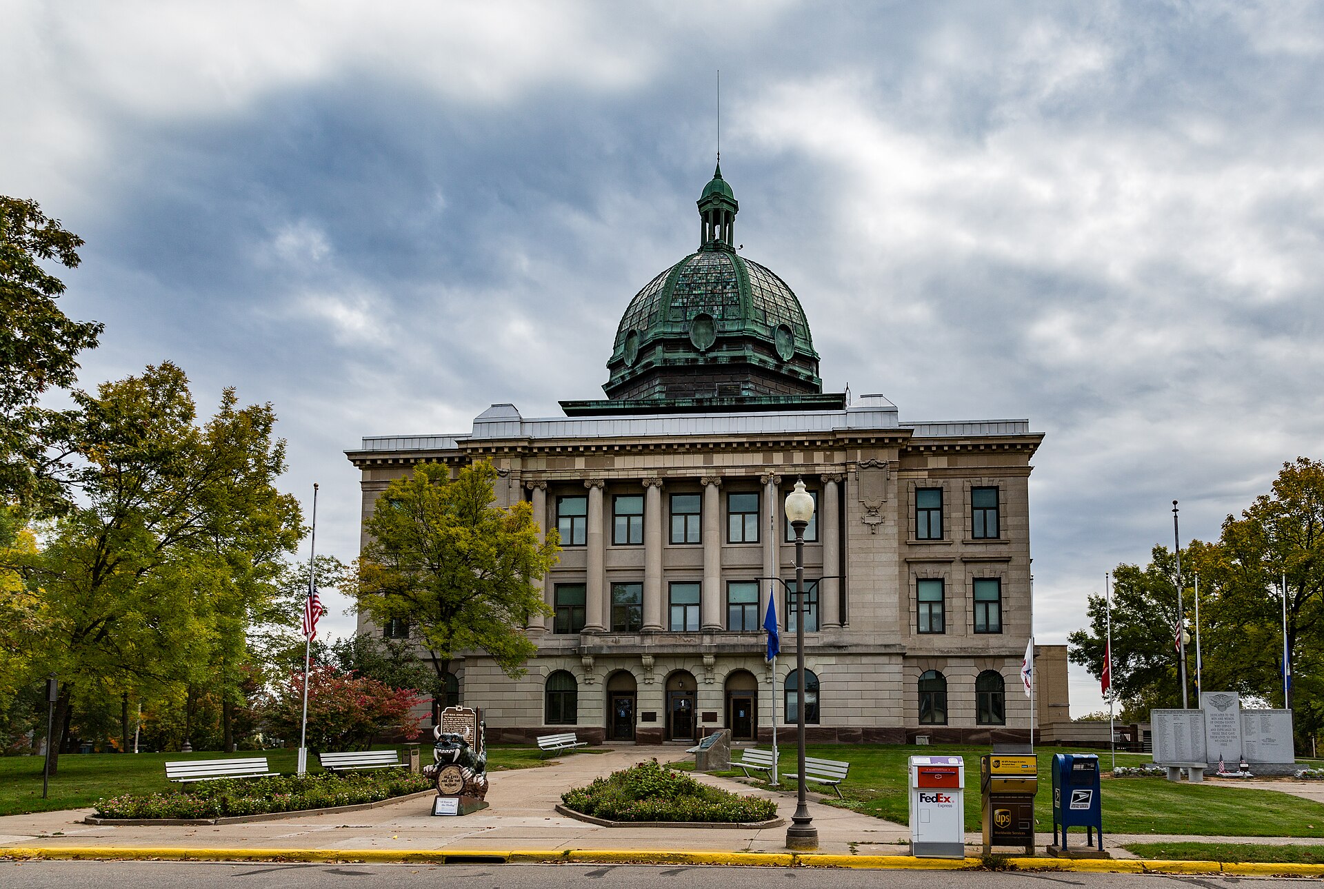 The Oneida County Courthouse in Rhinelander, Wisconsin.