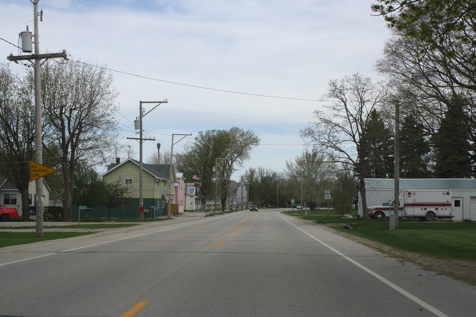 Downtown streets in Brothertown, Wisconsin