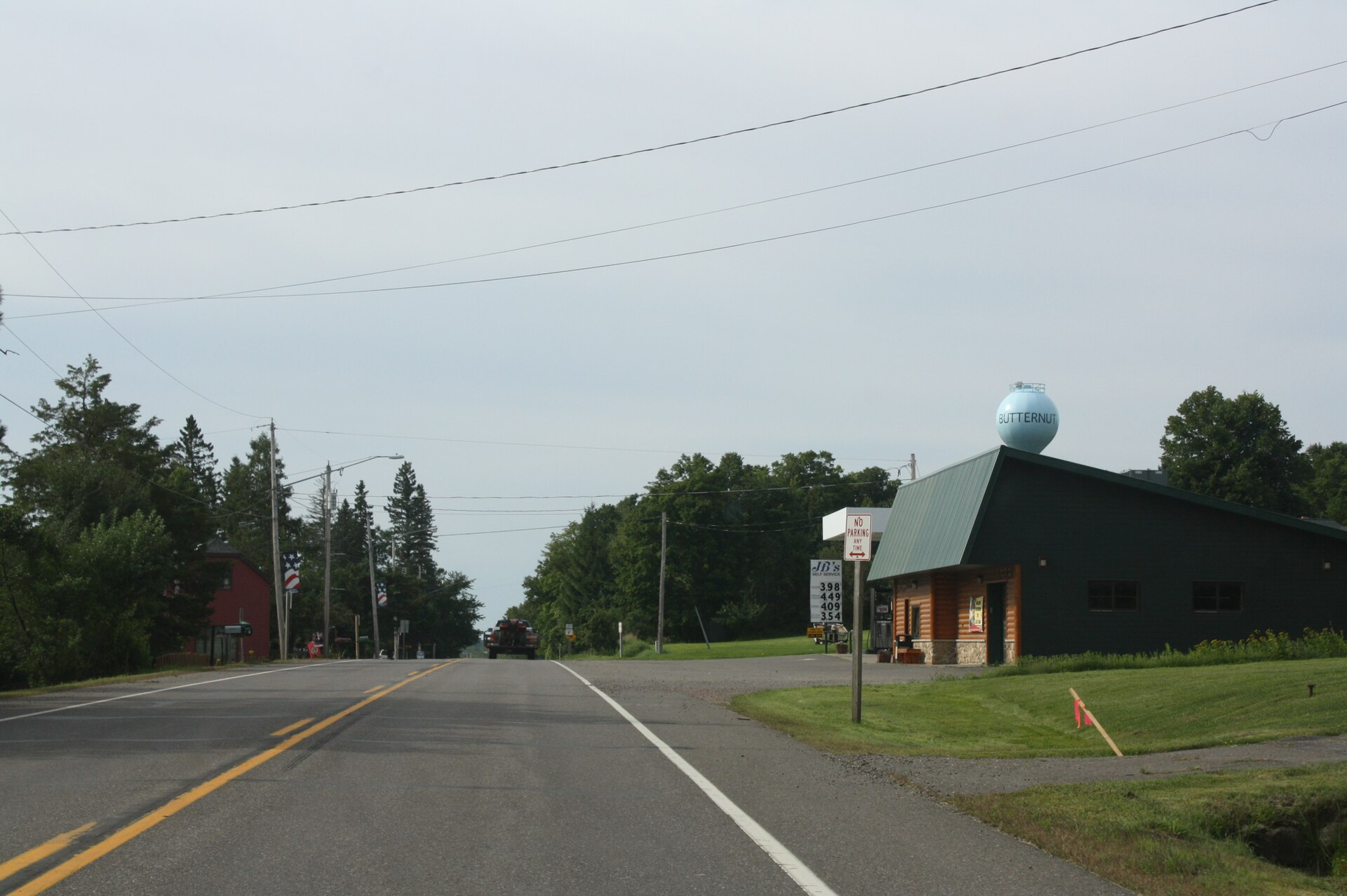 Looking south at w:Butternut, Wisconsin on Wisconsin Highway 13. This file was uploaded with Commonist.