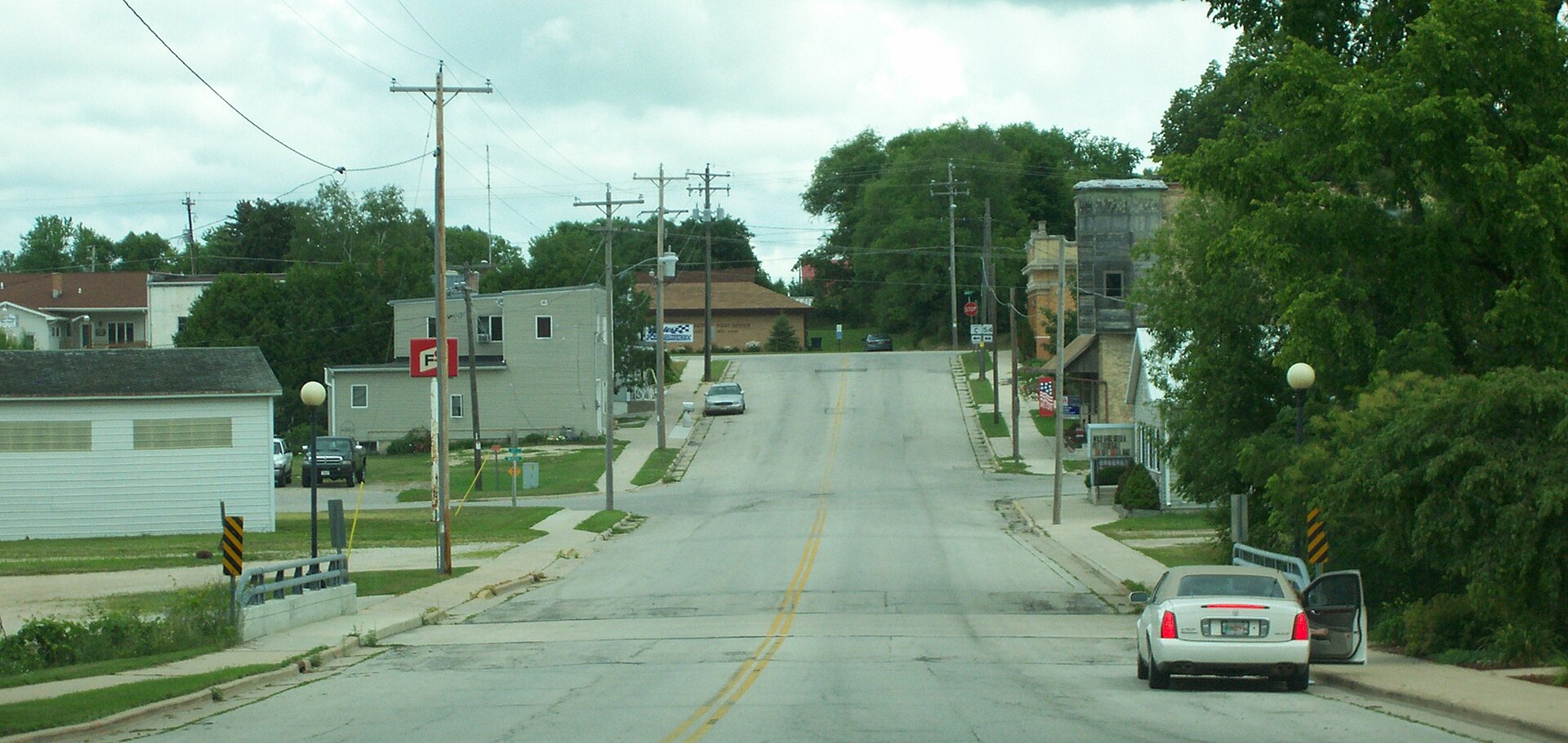 Downtown streets in Casco, Wisconsin