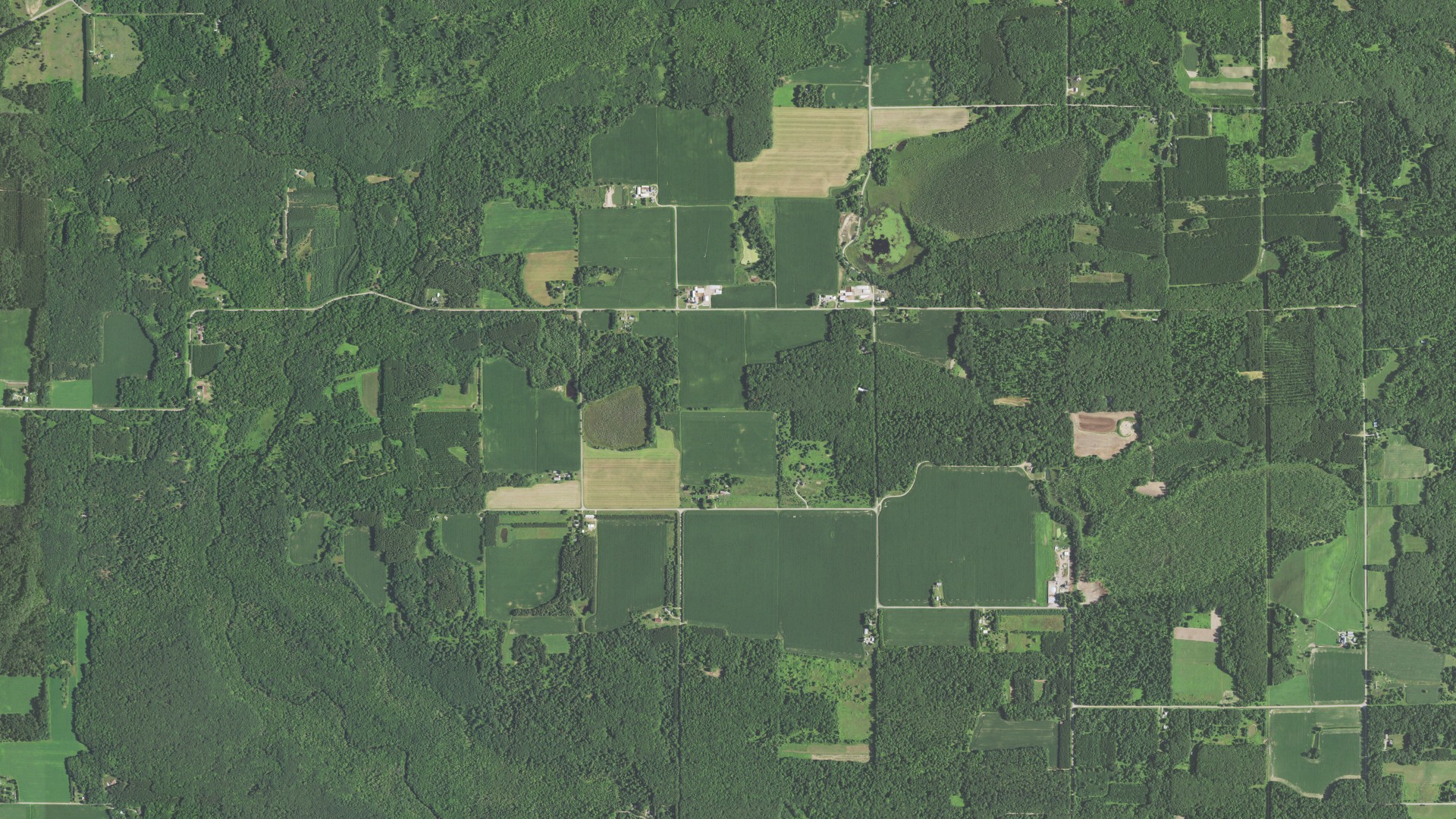 Aerial view of land around Harrison, Wisconsin