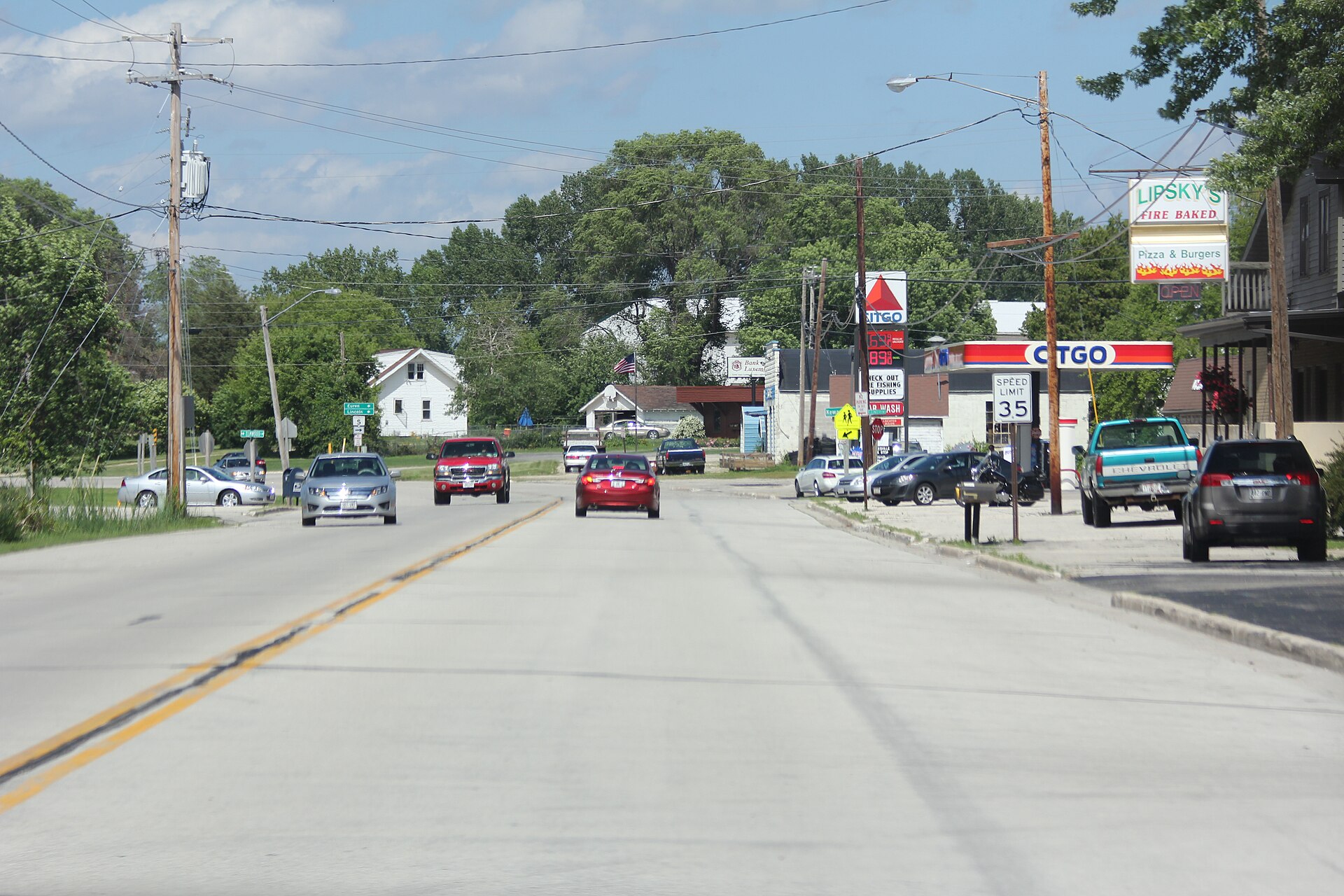 Looking east in Dyckesville, Wisconsin.