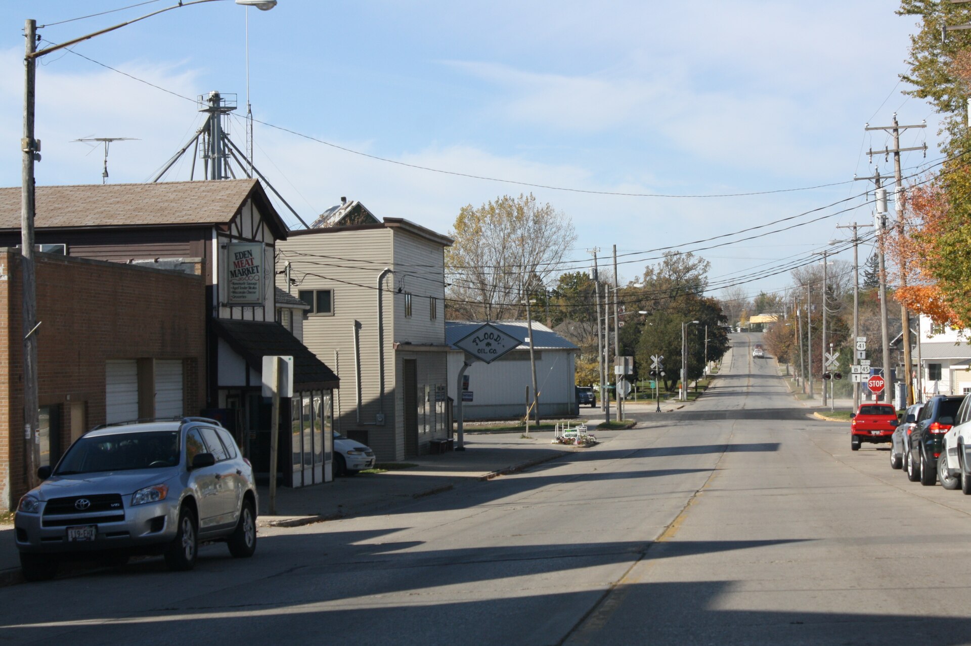 Downtown streets in Eden, Wisconsin