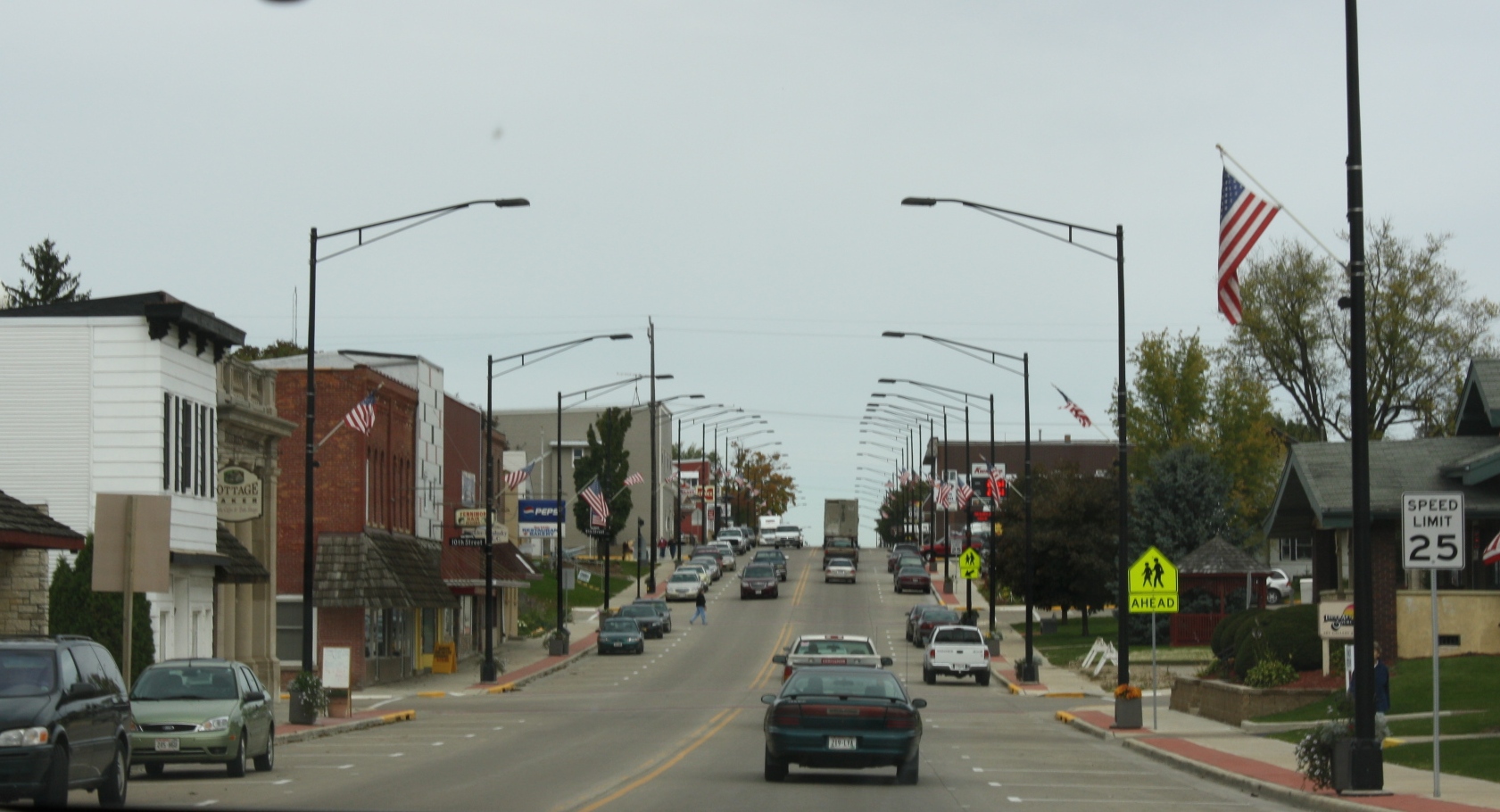 Downtown streets in Fennimore, Wisconsin