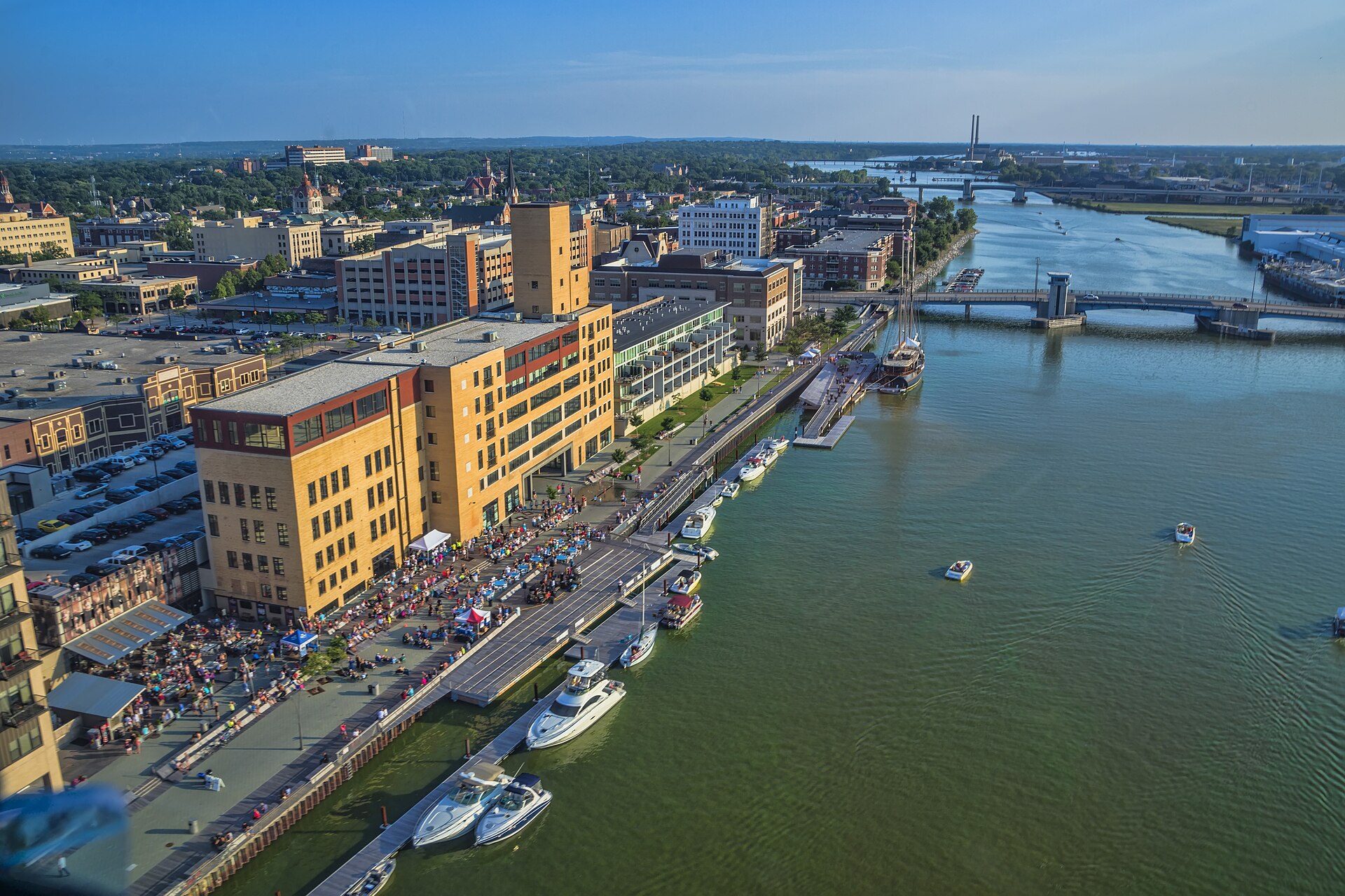 Downtown streets in Green Bay, Wisconsin