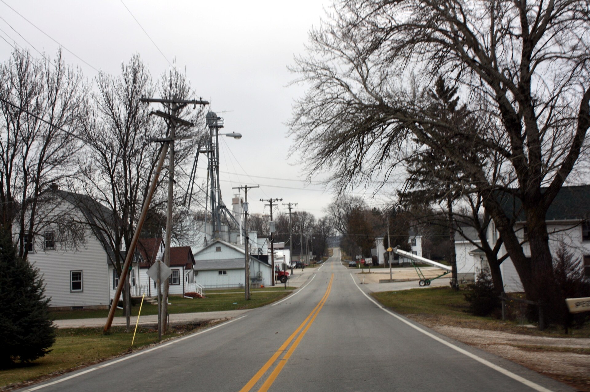 Downtown streets in Greenbush, Wisconsin