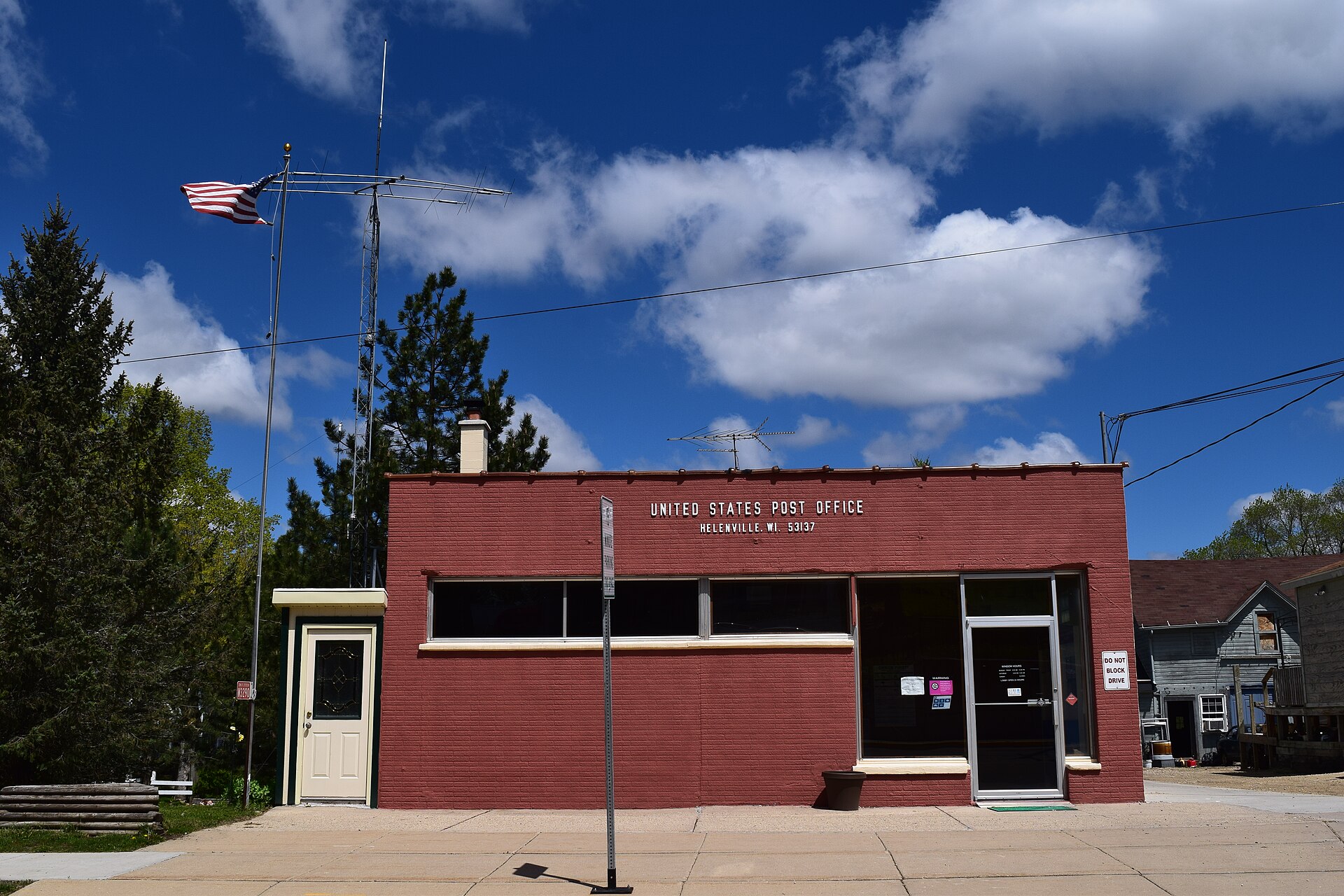Post office in the community of Helenville, Wisconsin.