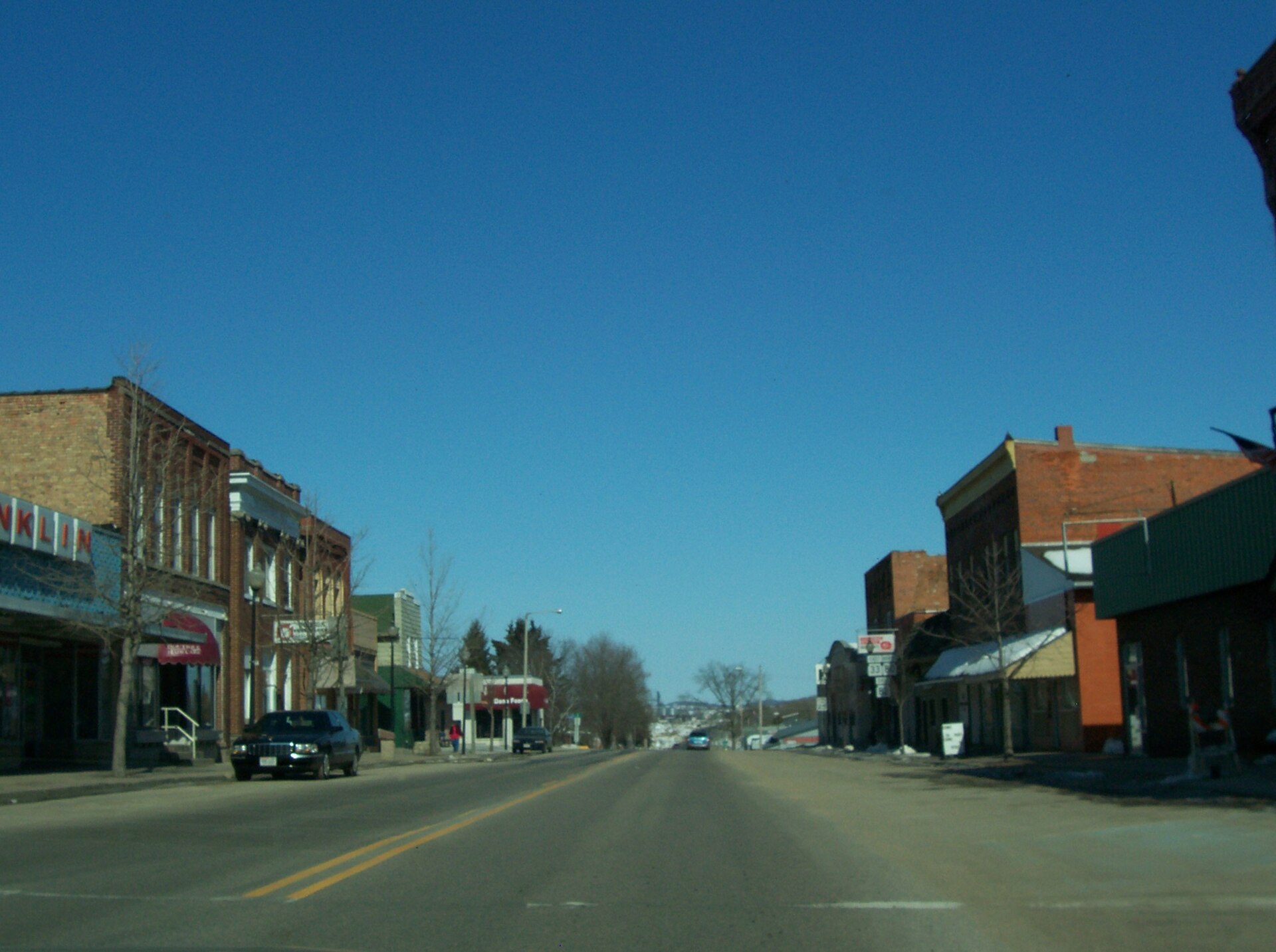 Downtown streets in Hillsboro, Wisconsin