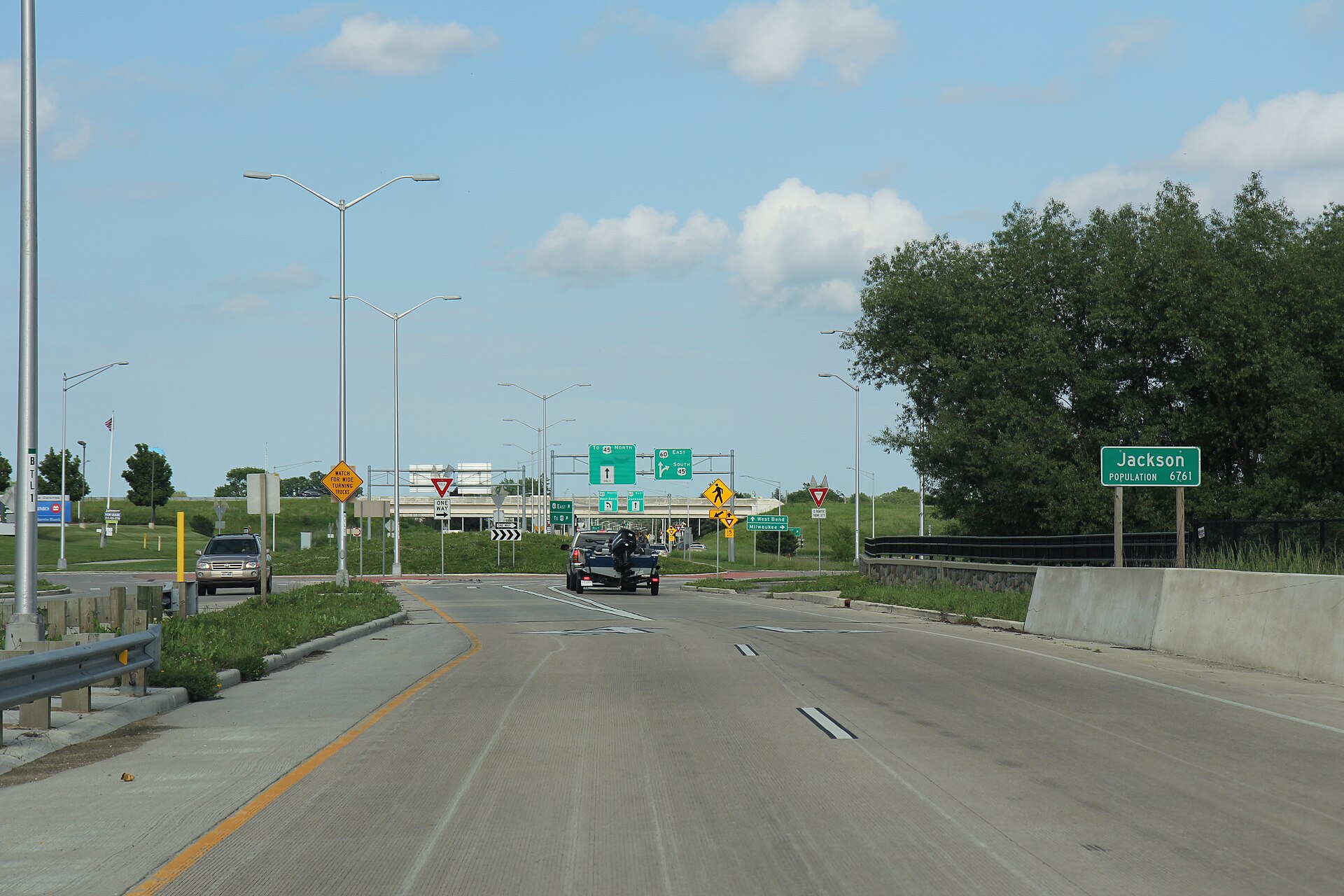 Street scene in Jackson, Wisconsin