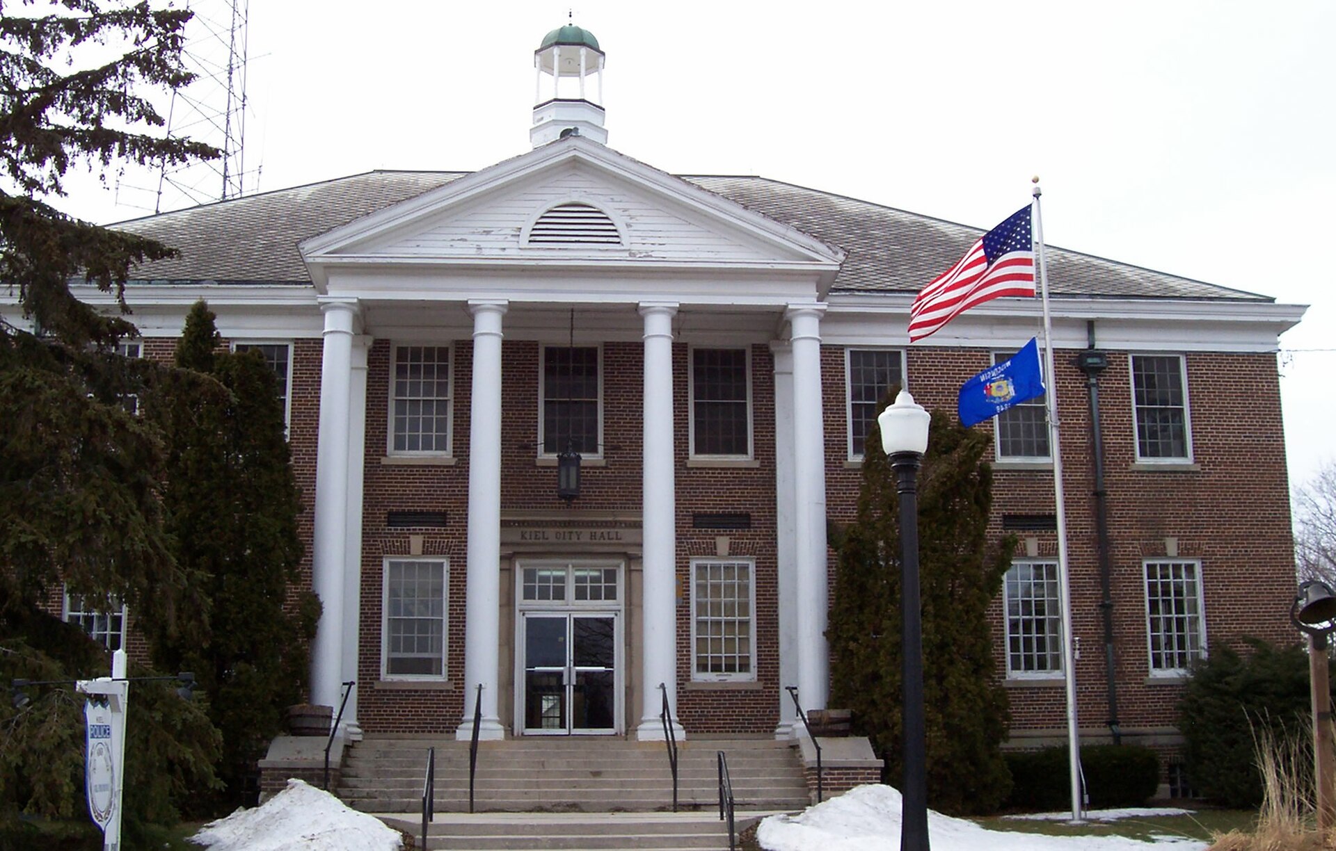 The city hall for Kiel, Wisconsin, USA.