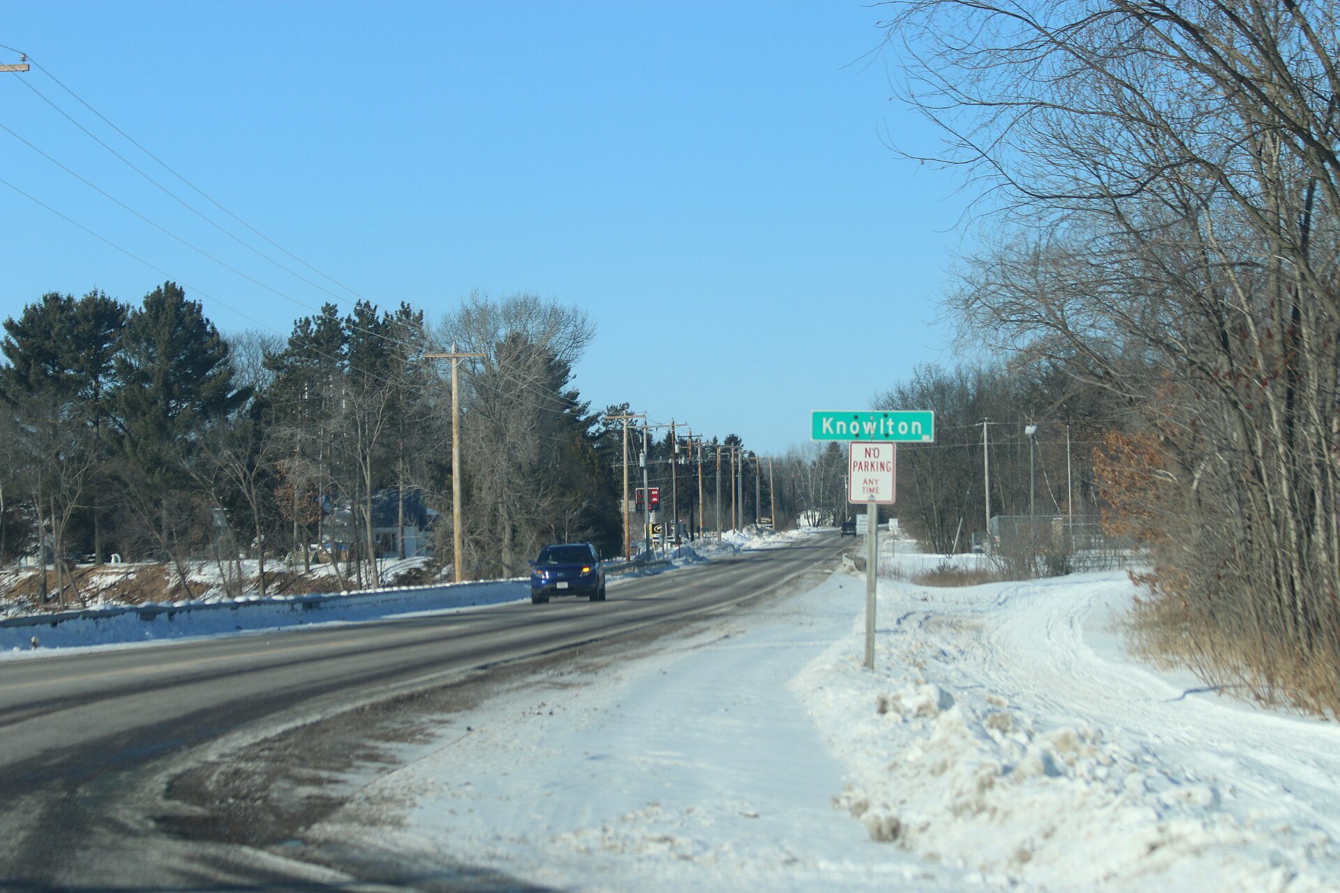 The sign for Knowlton, Wisconsin.