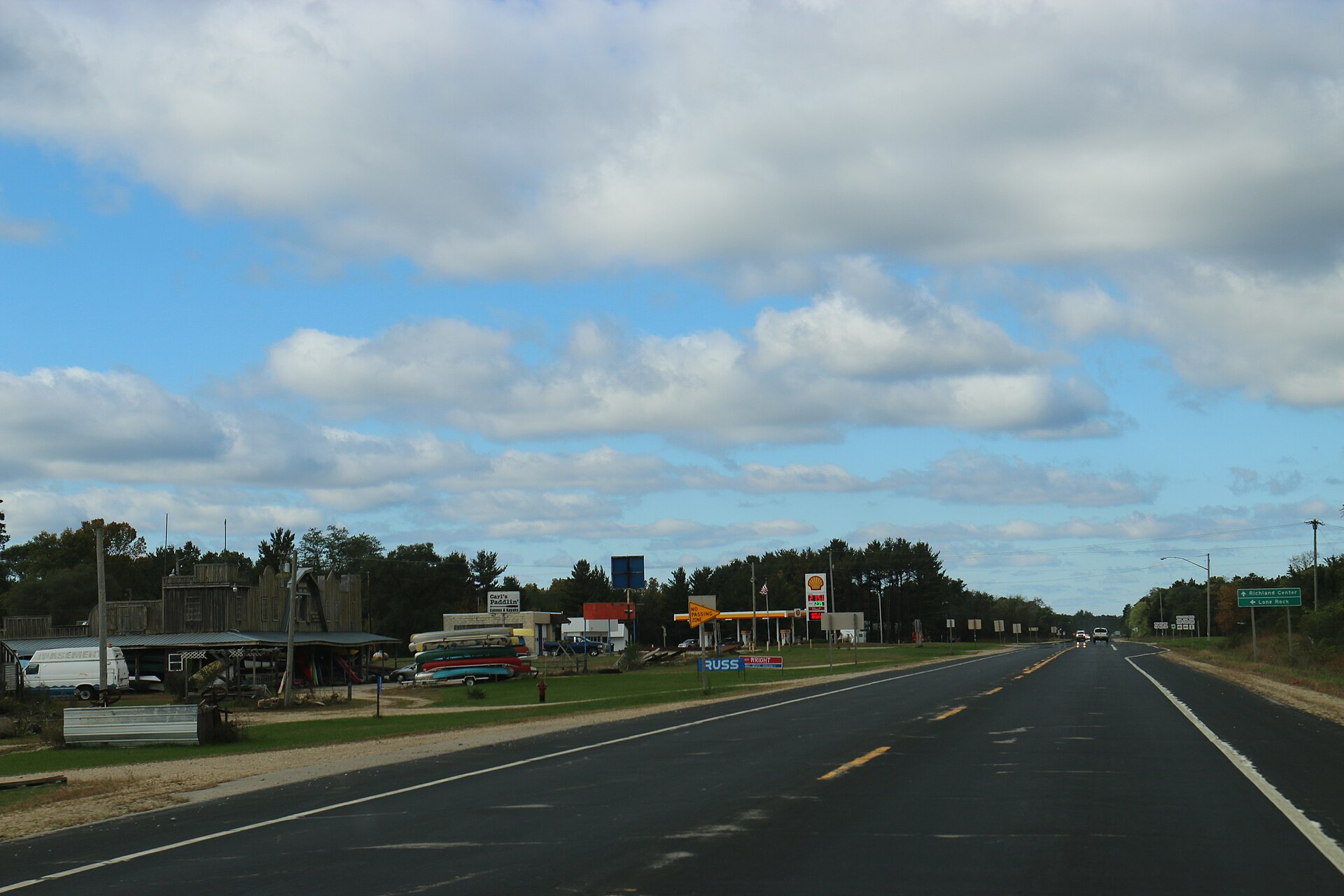Downtown Lone Rock, Wisconsin on WIS60.