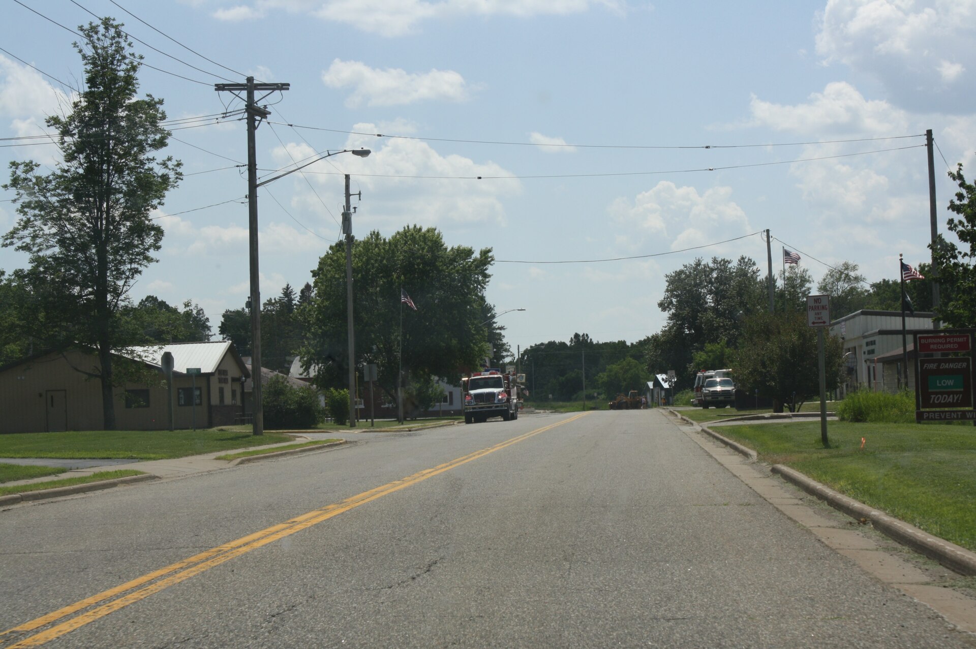 Downtown streets in Long Lake, Wisconsin