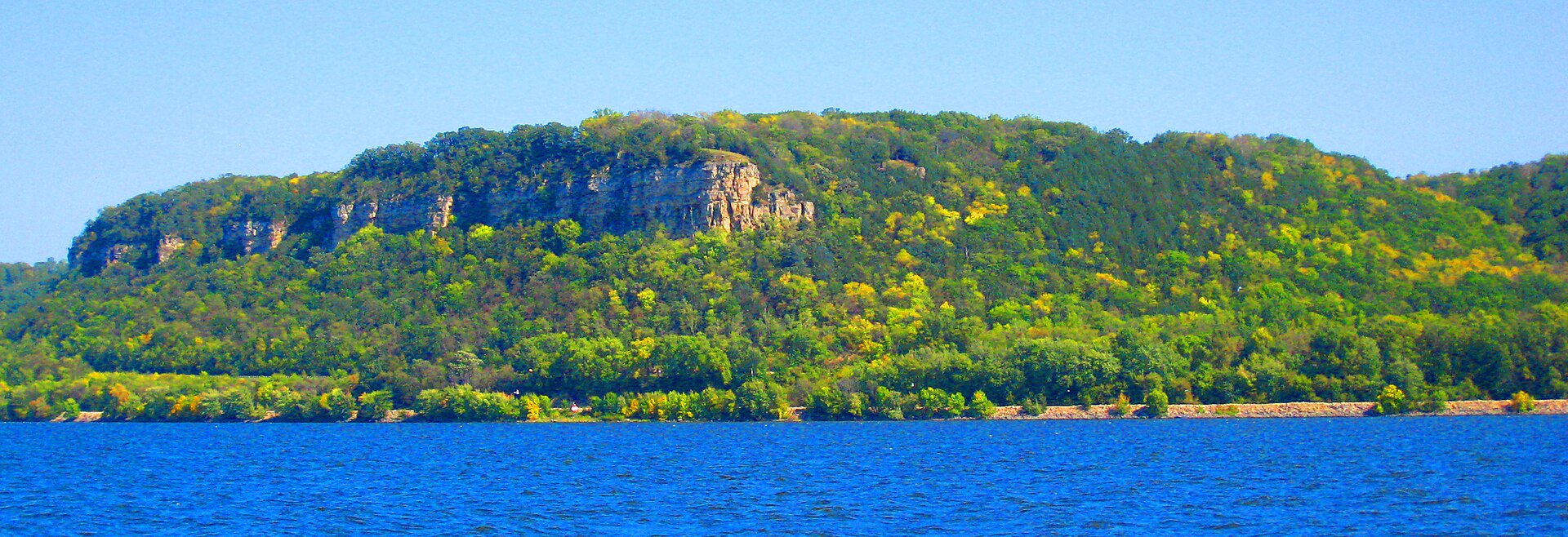 Lake and shoreline in Maiden Rock, Wisconsin