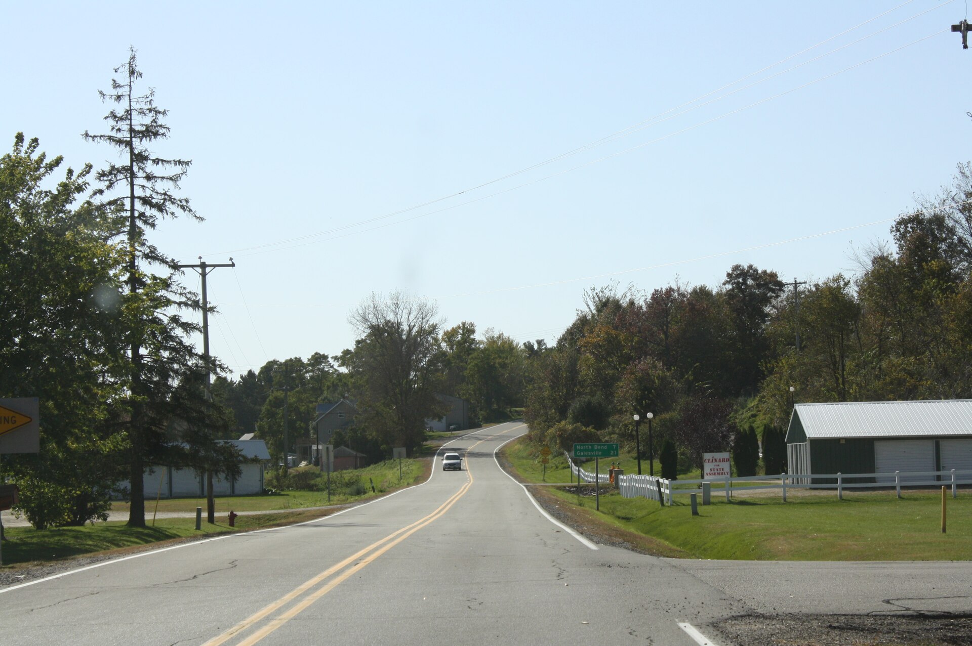 Downtown streets in Melrose, Wisconsin