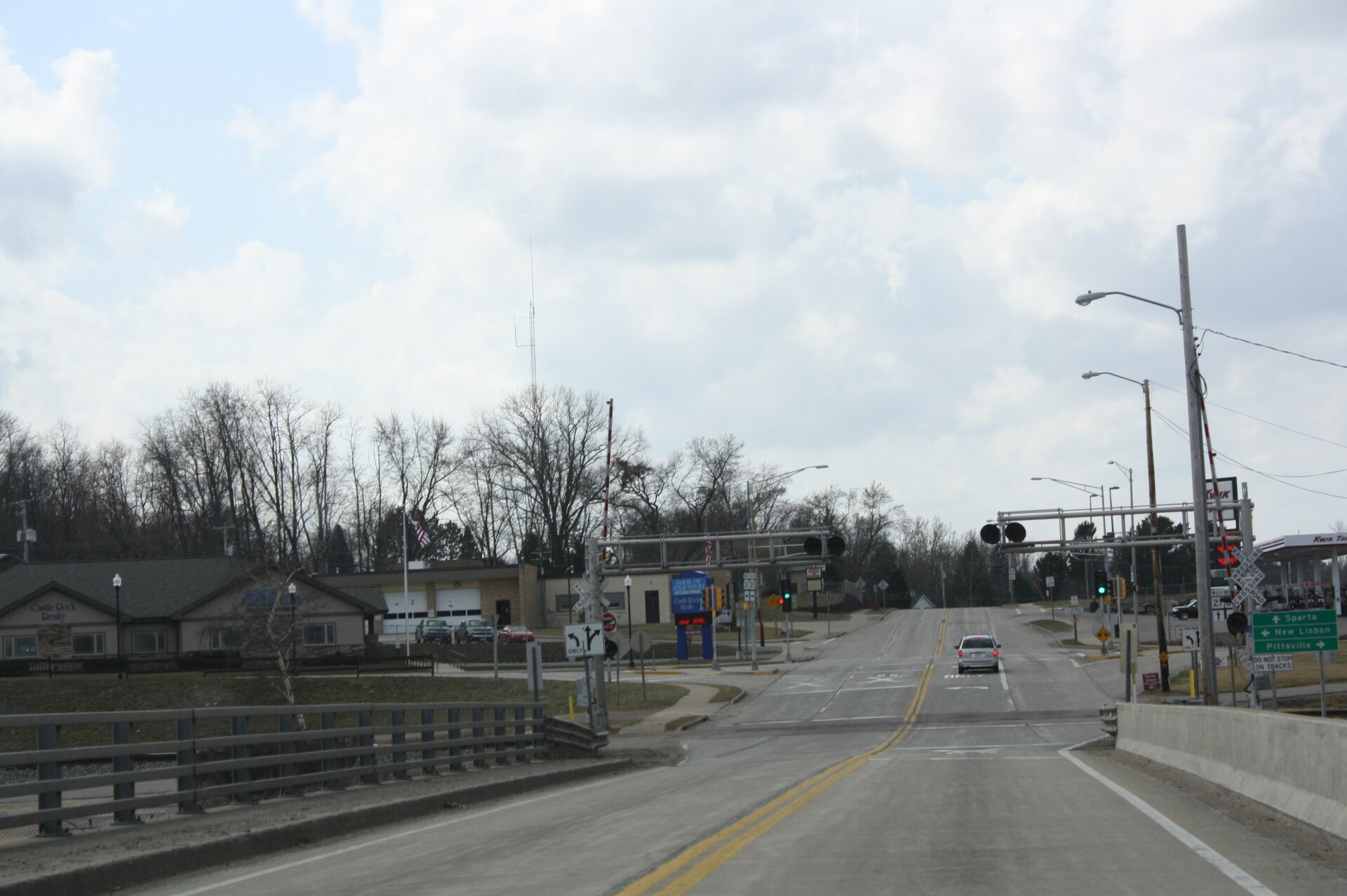 Street scene in Necedah, Wisconsin