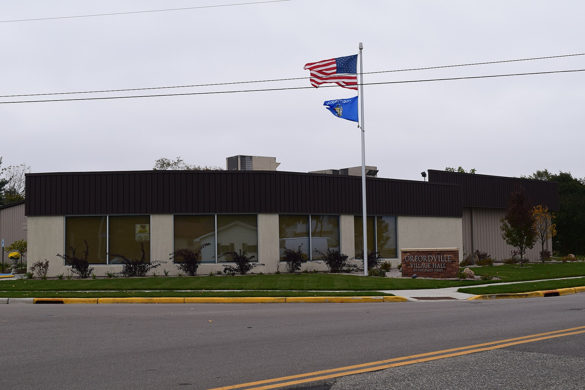 The Orfordville Village Hall in Orfordville, Wisconsin.