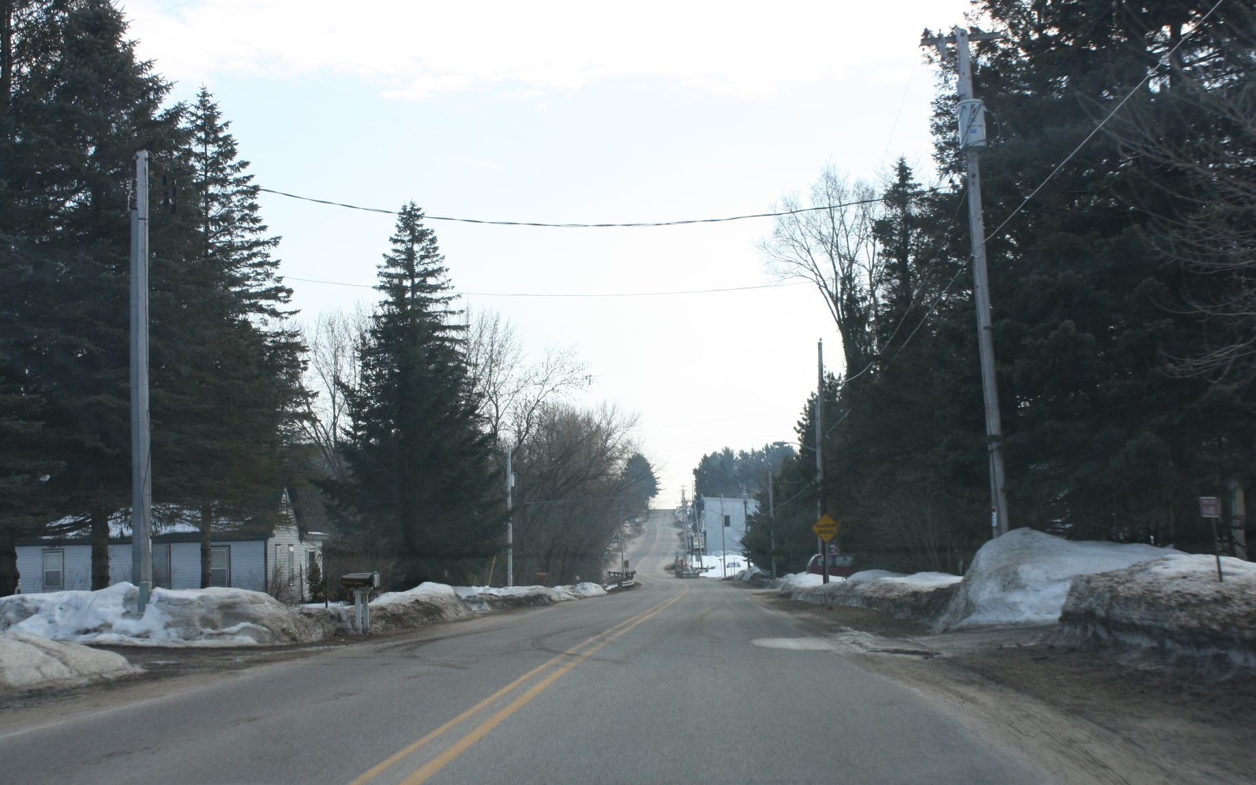 Looking south at downtown w:Pine River (community), Wisconsin. This file was uploaded with Commonist.