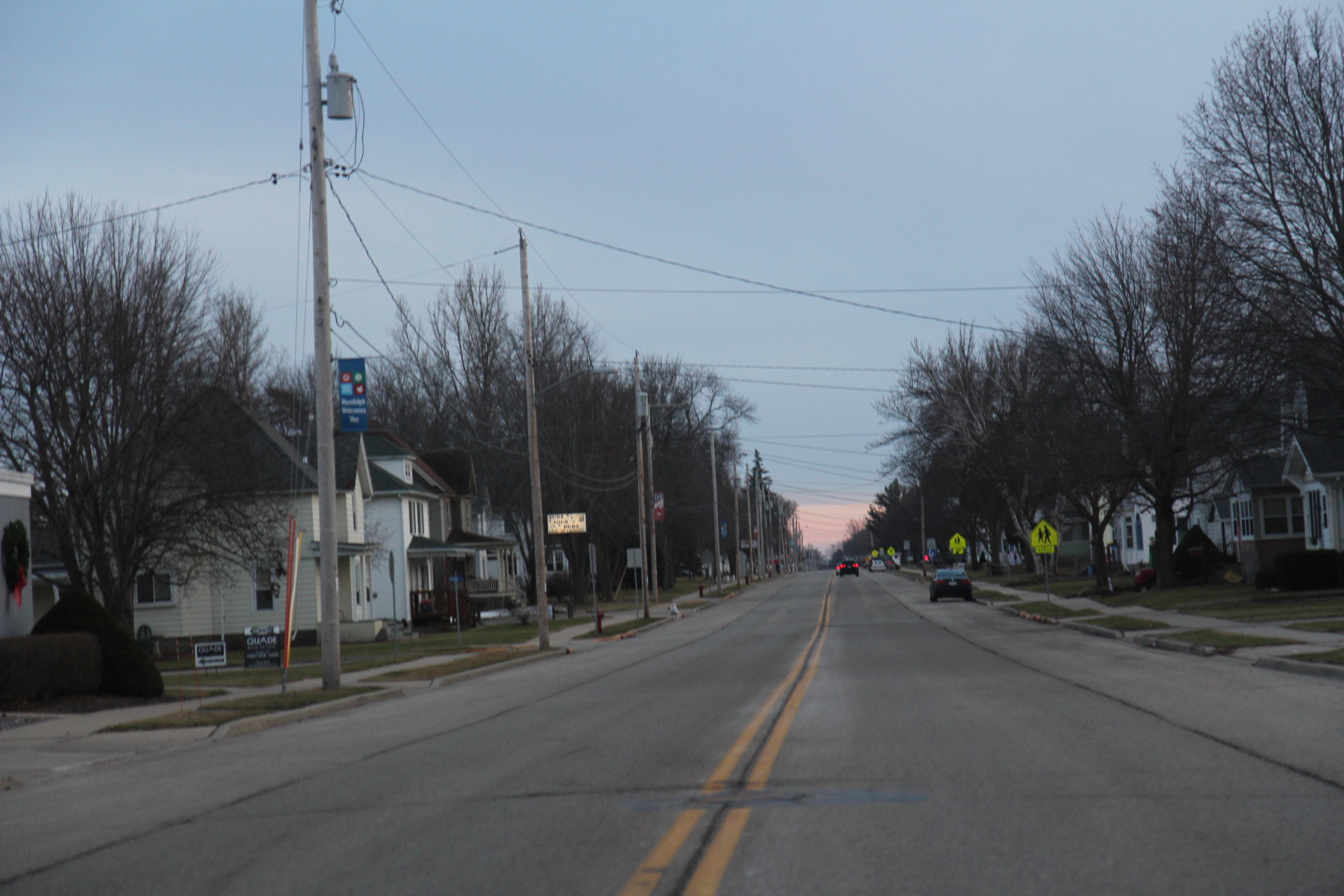 Street scene in Randolph, Wisconsin