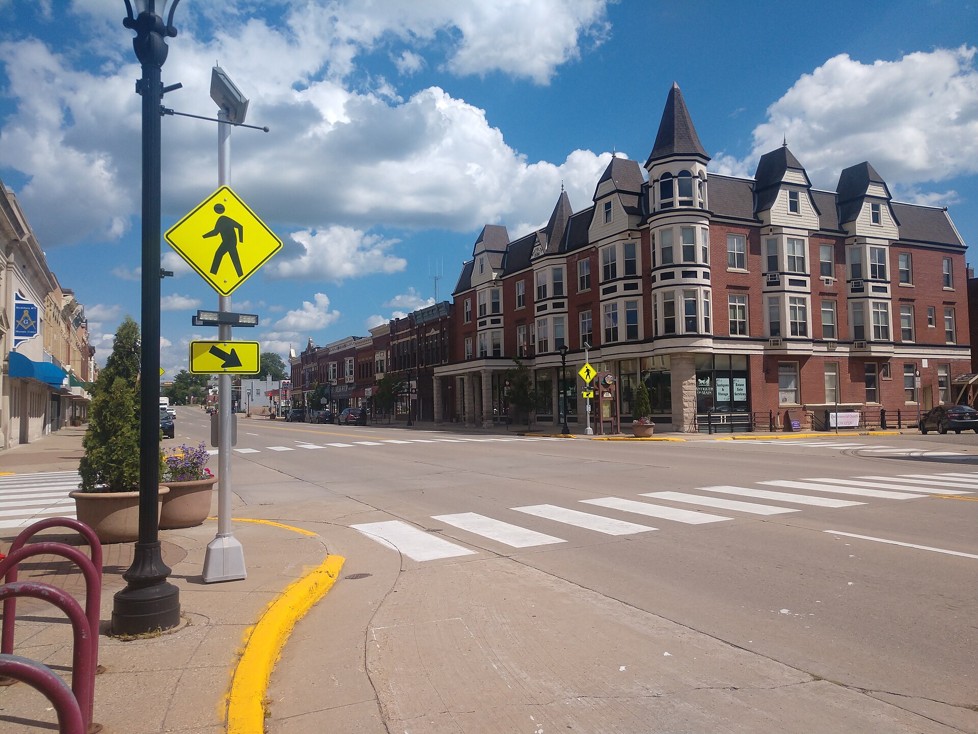 Main Street of Reedsburg, Wisconsin. Taken August 2020.