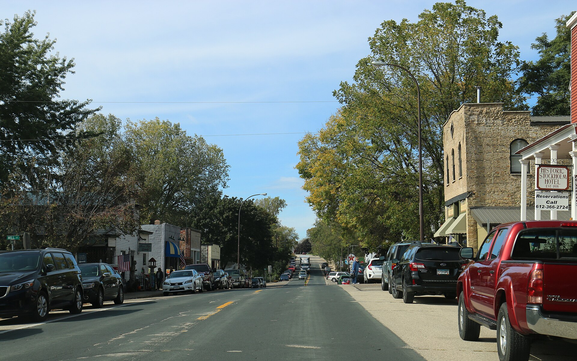 Downtown streets in Stockholm, Wisconsin